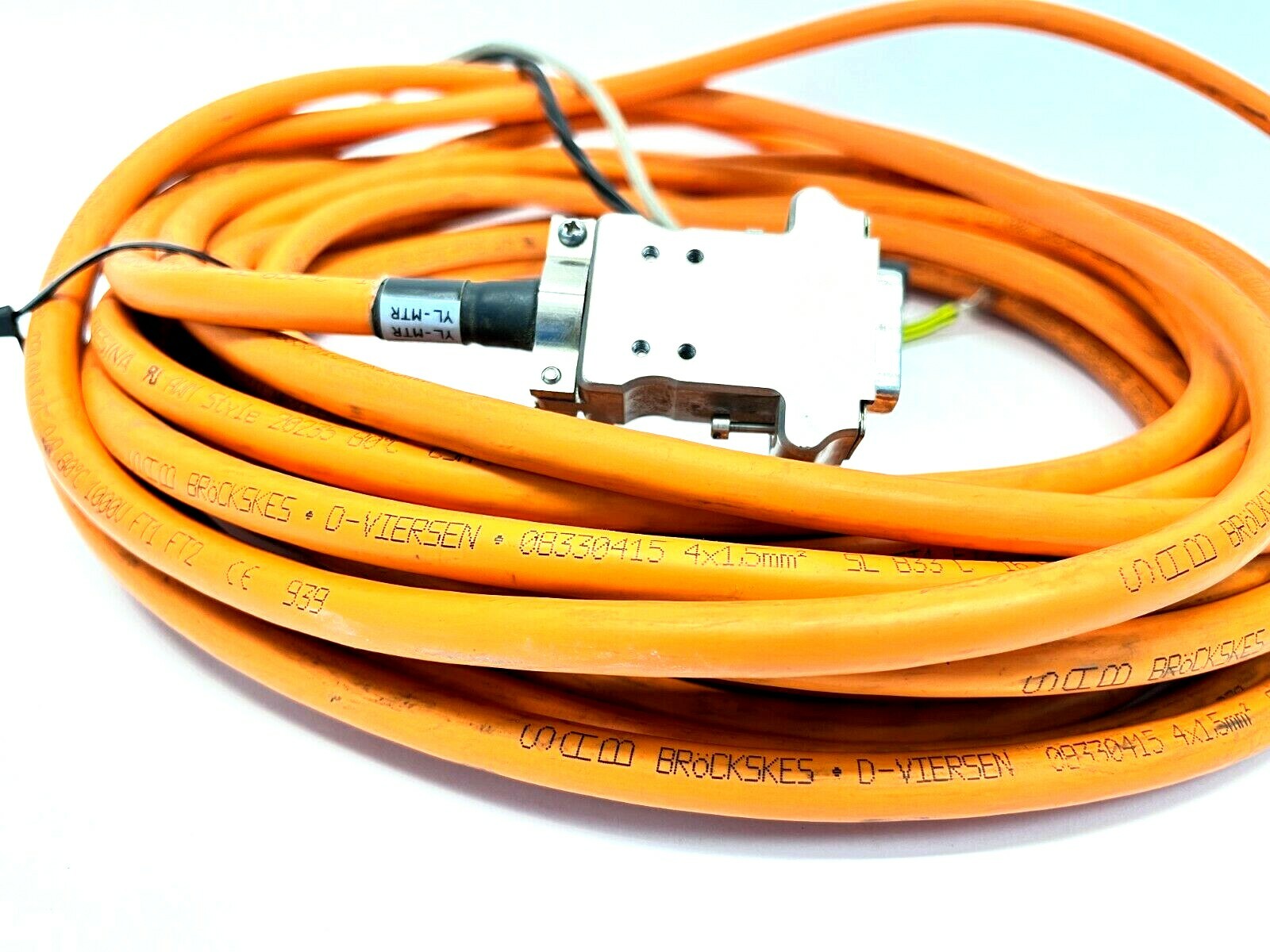 Kollmorgen 3-Pin Cable With Ground 37'6" Long - Maverick Industrial Sales