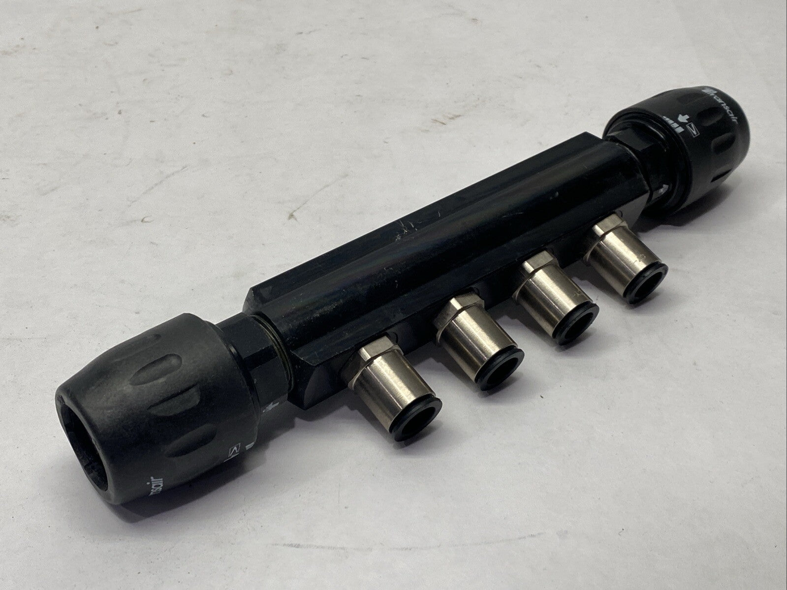 Parker 6651 25 12 04 Transair 4-Port Manifold w/ Legris 3101 Connectors - Used - Maverick Industrial Sales