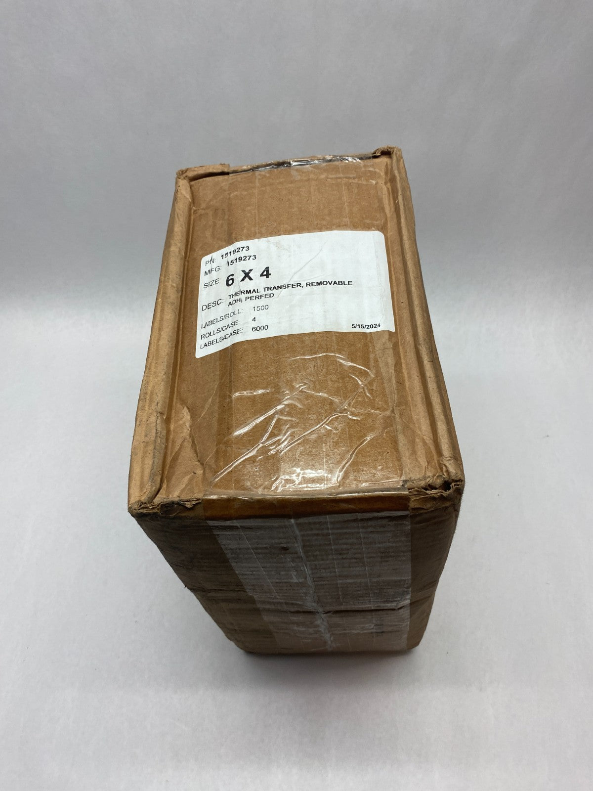 Uline S-5954 Thermal Transfer Labels 6" x 4" White BOX OF 6000, 4-ROLLS OF 1500 - New - Maverick Industrial Sales