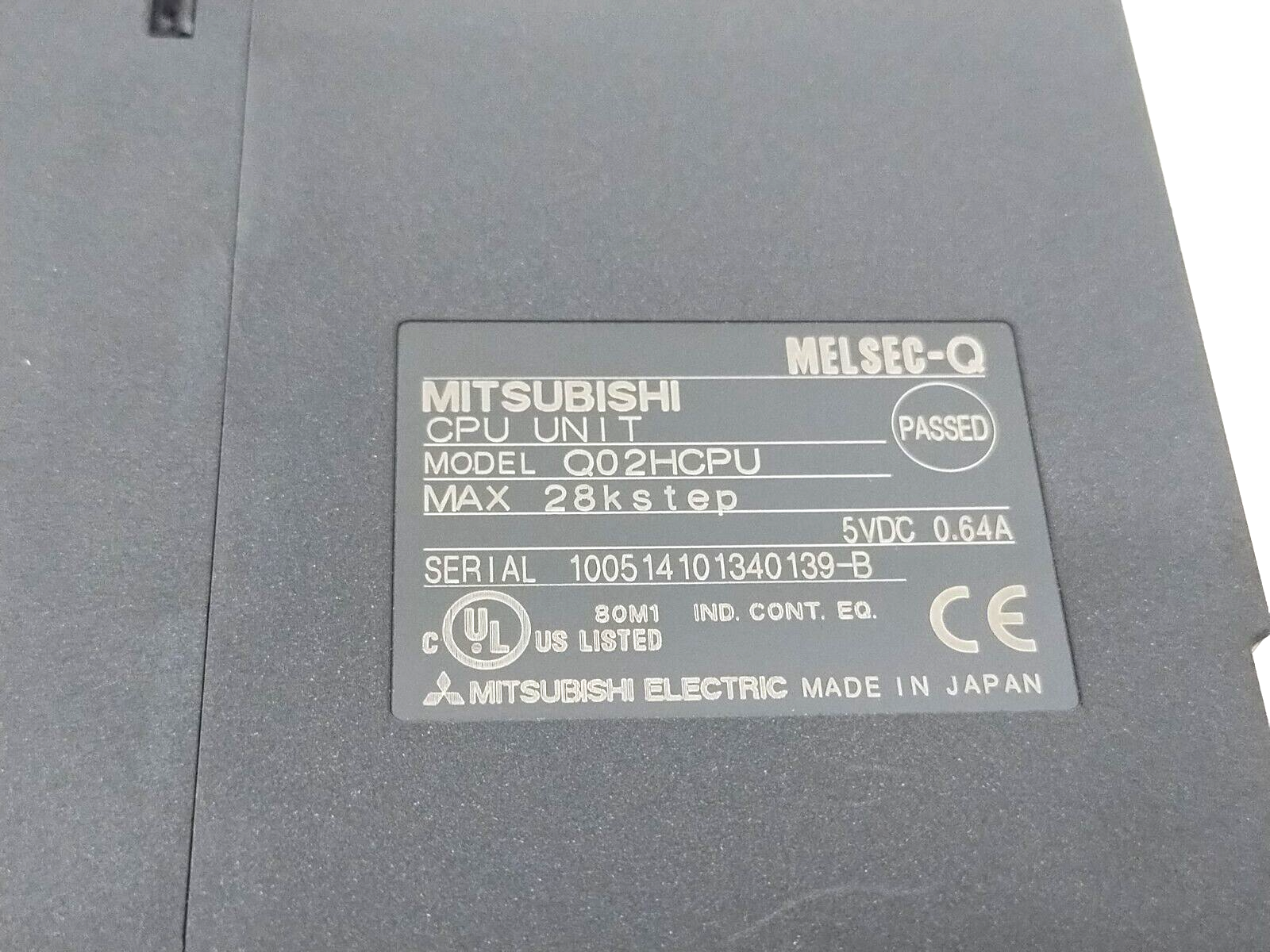 Mitsubishi Q02HCPU MELSEC-Q High Performance PLC CPU 28Kstep 5VDC - Used - Maverick Industrial Sales