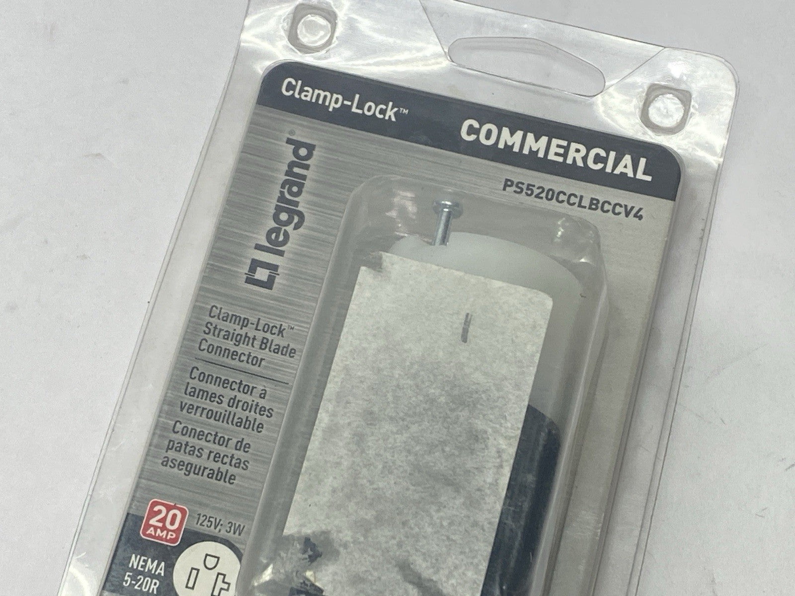Legrand PS520CCLBCCV4 Female Connector Clamp Lock Straight Blade 20A 125V 3-Pole - Maverick Industrial Sales