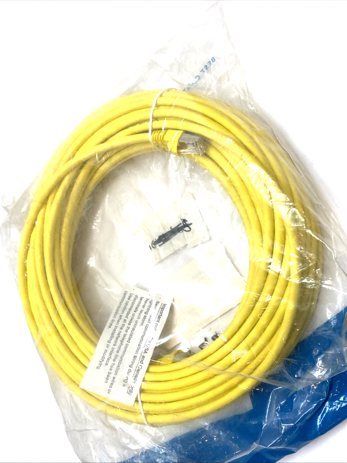 L00006A0050 | Telegärtner Cat6A S/FTP RJ45 Patch Cable 20 m Yellow LSZH 100009131 - New - Maverick Industrial Sales