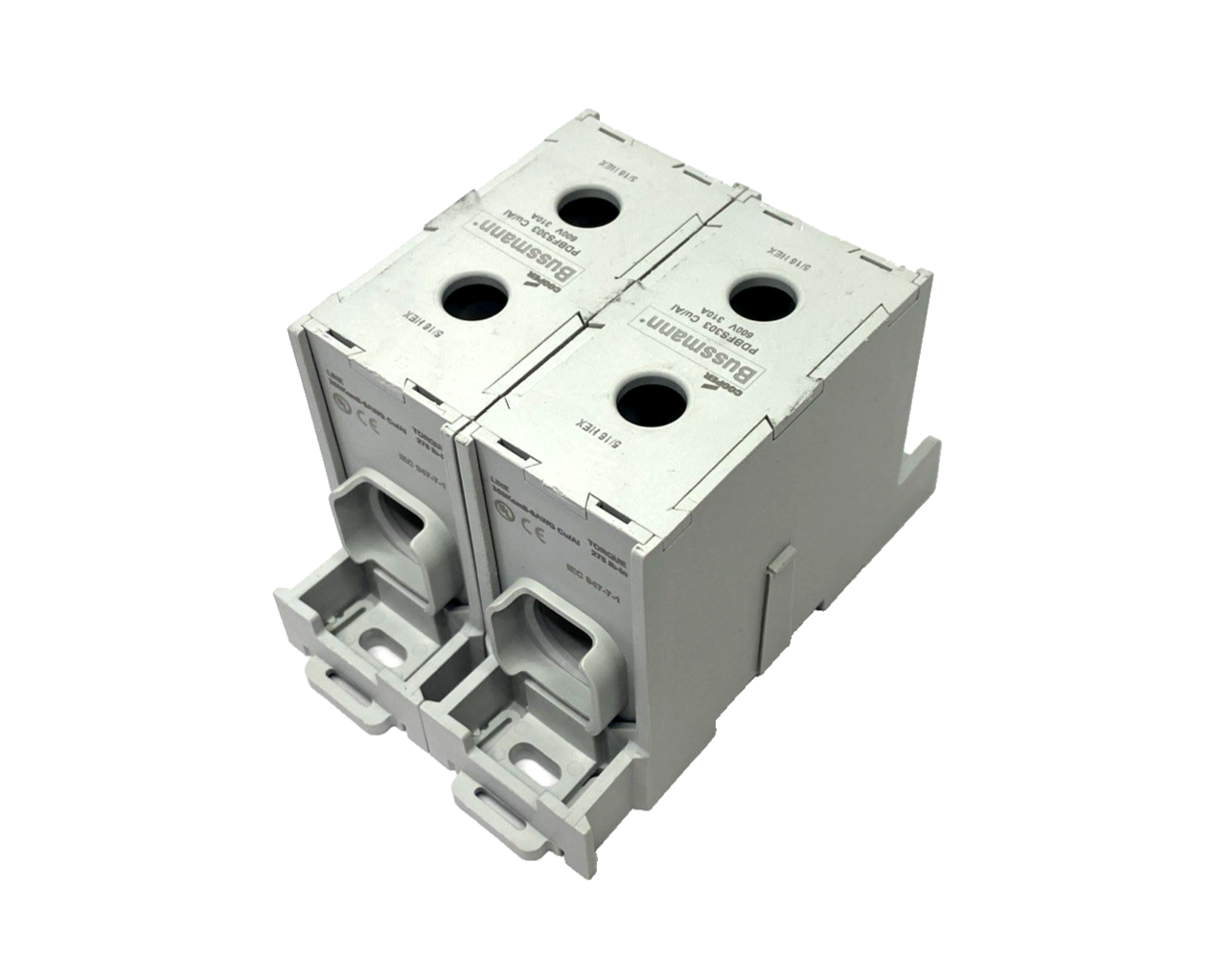 PDBFS303 | Eaton Bussmann Power Distribution Block Finger Safe 600V 310A BOX OF 2 - New – Open box - Maverick Industrial Sales