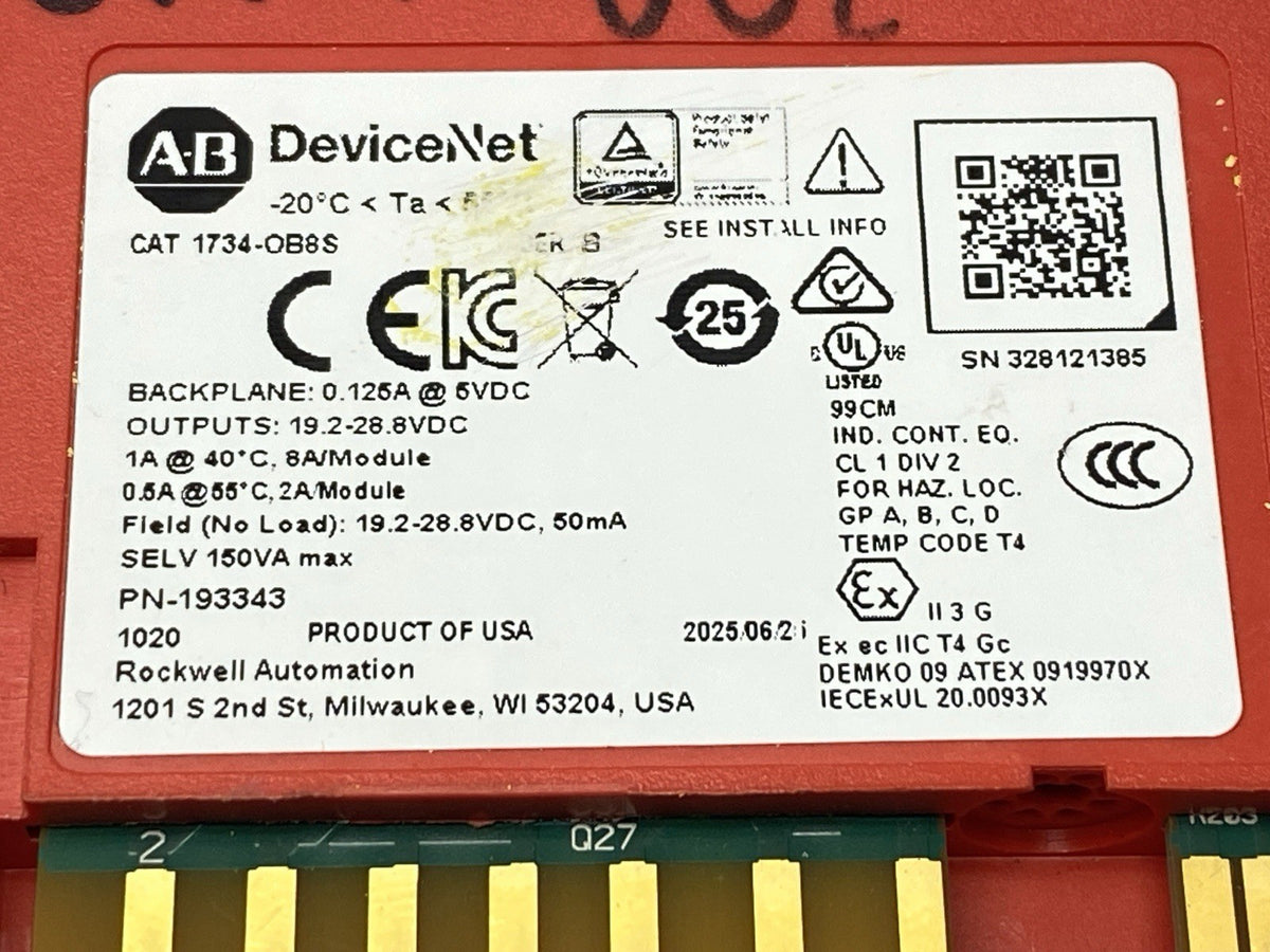 Allen-Bradley 1734-OB8S POINT Guard I/O 8pt 24VDC Safety Output Module - Maverick Industrial Sales