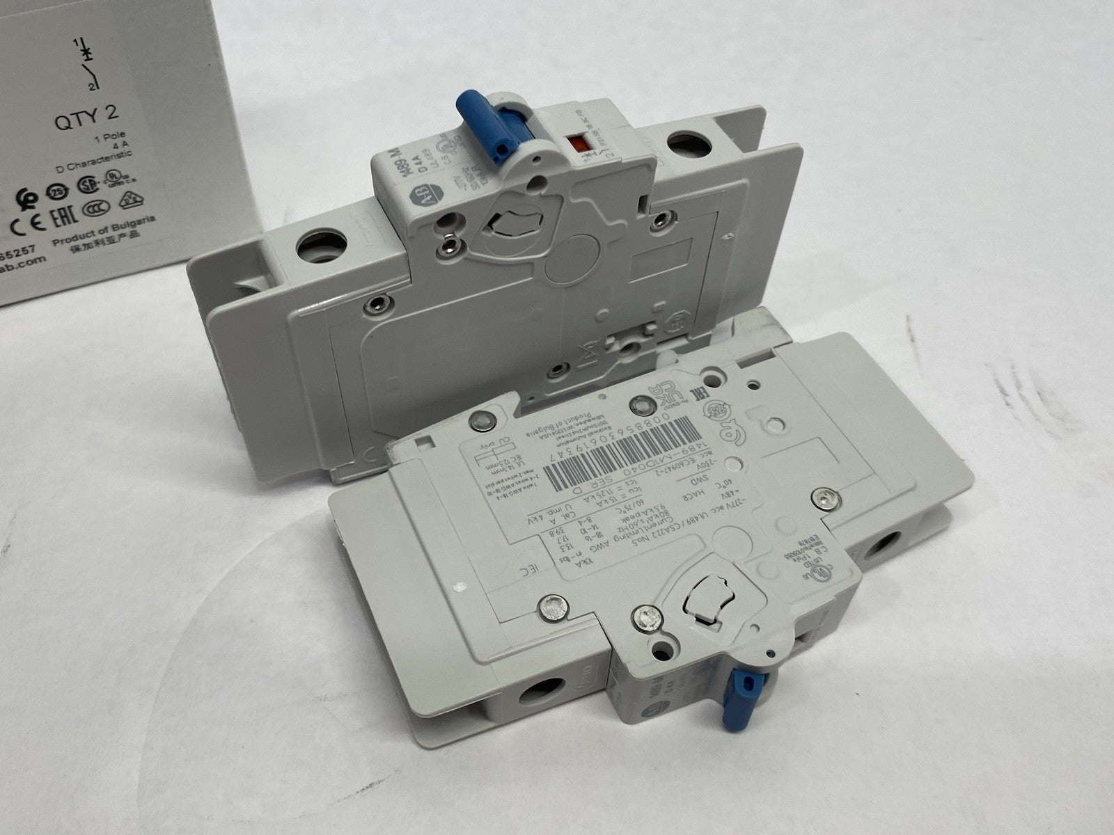 1489-M1D040 | Allen Bradley Ser. D Circuit Breaker 1-Pole 4A D-Char. BOX OF 2 - New Other - Maverick Industrial Sales