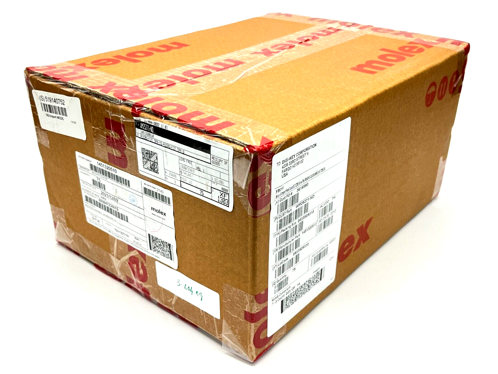 Molex 1451320510 Micro-Fit TPA-to-Micro-Fit TPA Cable Assembly 1M 75QTY - Maverick Industrial Sales