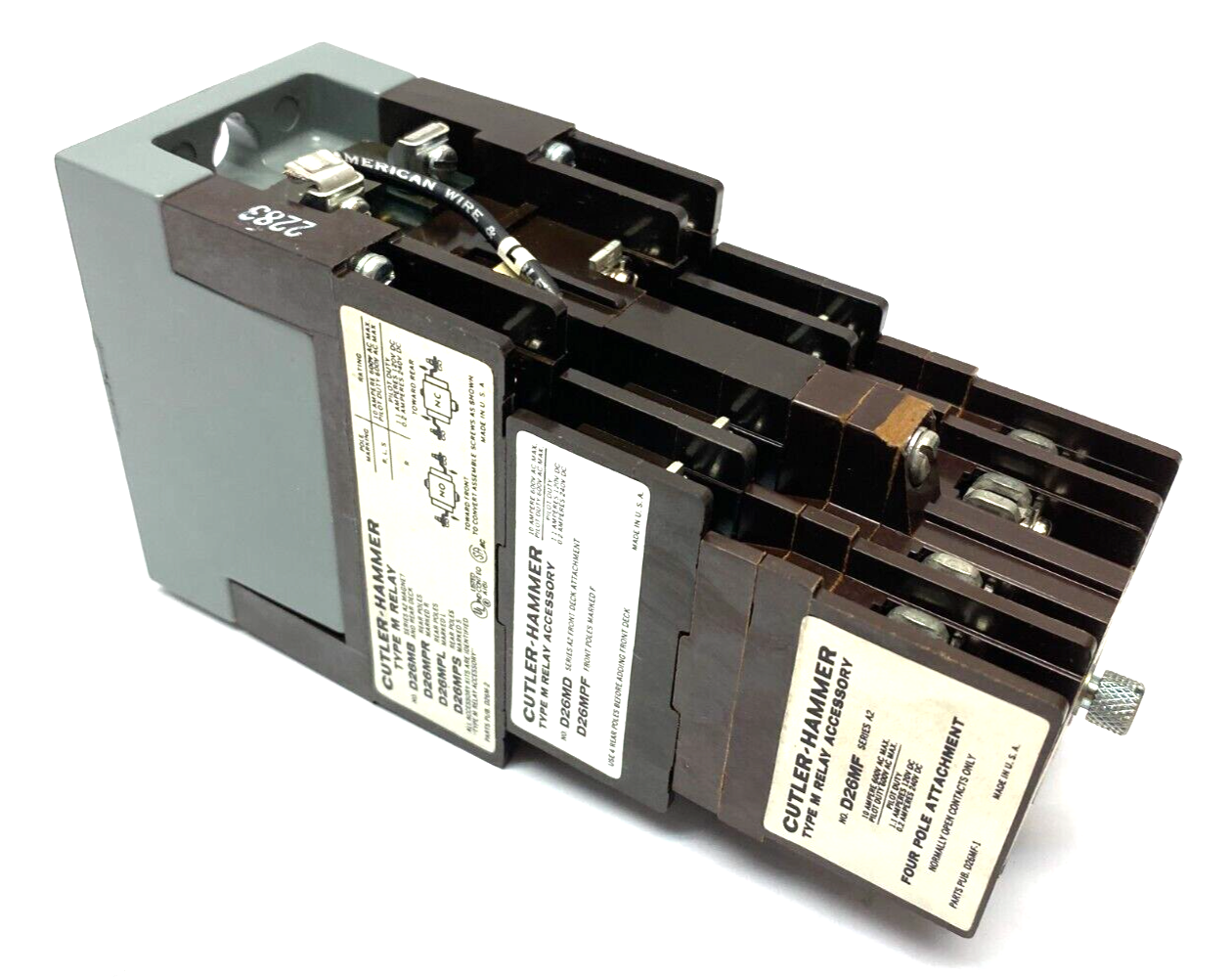 Cutler-Hammer D26MRD524B1 Type M Relay w/ Magnetic and Rear Deck - Maverick Industrial Sales