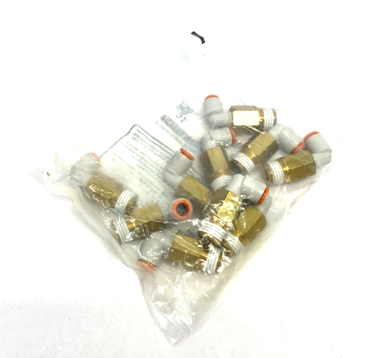 KQ2W07-34AS | SMC One-Touch Extended Male Elbow Fitting, 1/4" Tube OD, 10-PACK - New - Maverick Industrial Sales