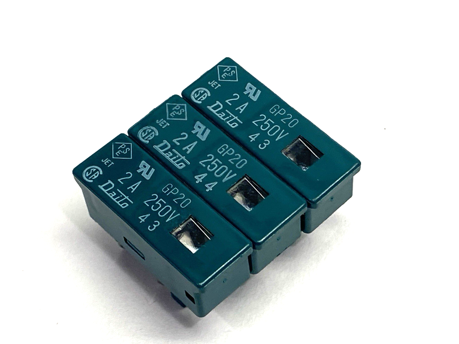 Daito GP20 Fuse 250VAC 2A LOT OF 3 - Maverick Industrial Sales