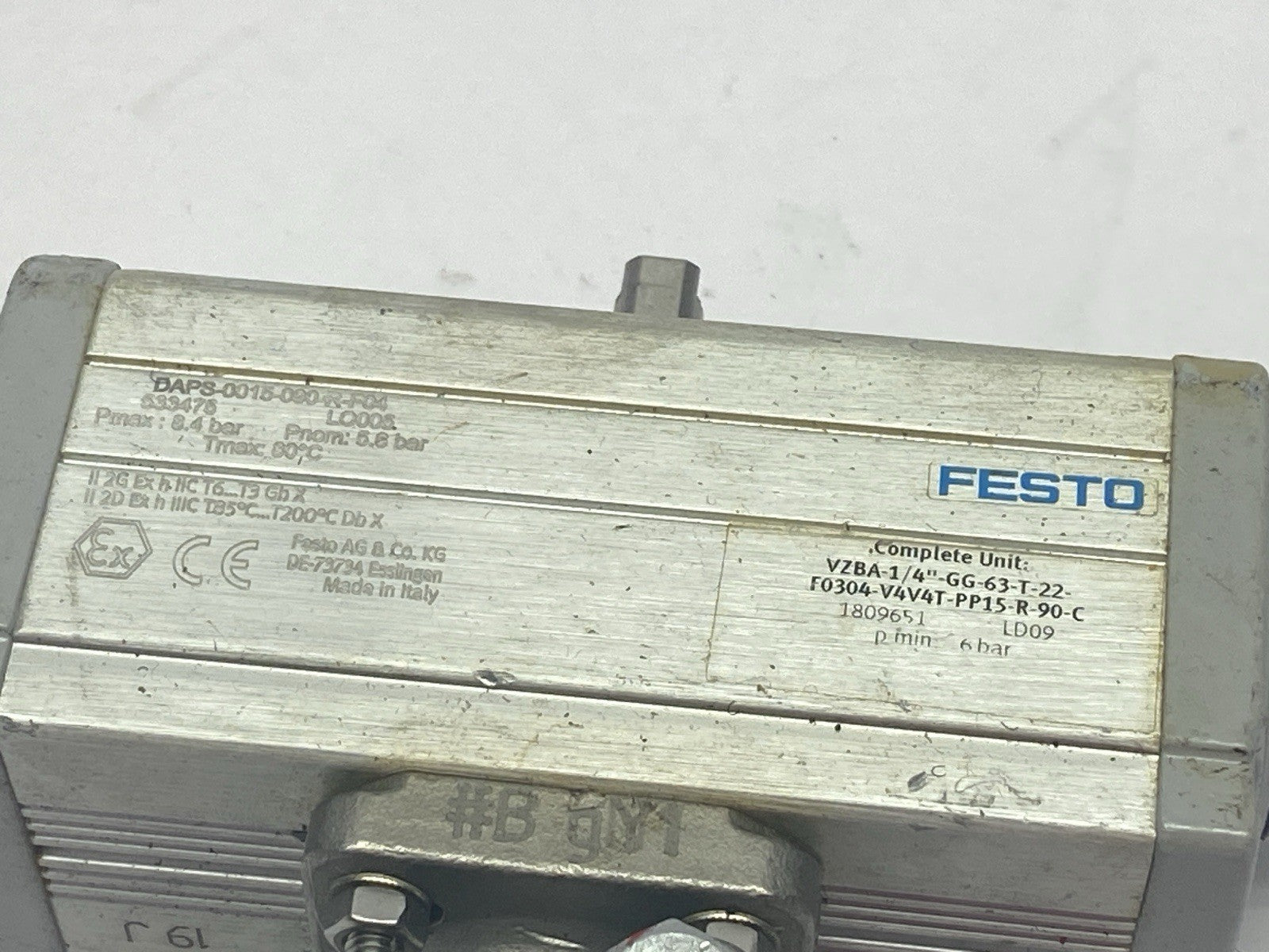 Festo VZBA-1/4"-GG-63-T-22-F0304-V4V4T-PP15-R-90-C Ball Actuator Unit 1809651 - Maverick Industrial Sales