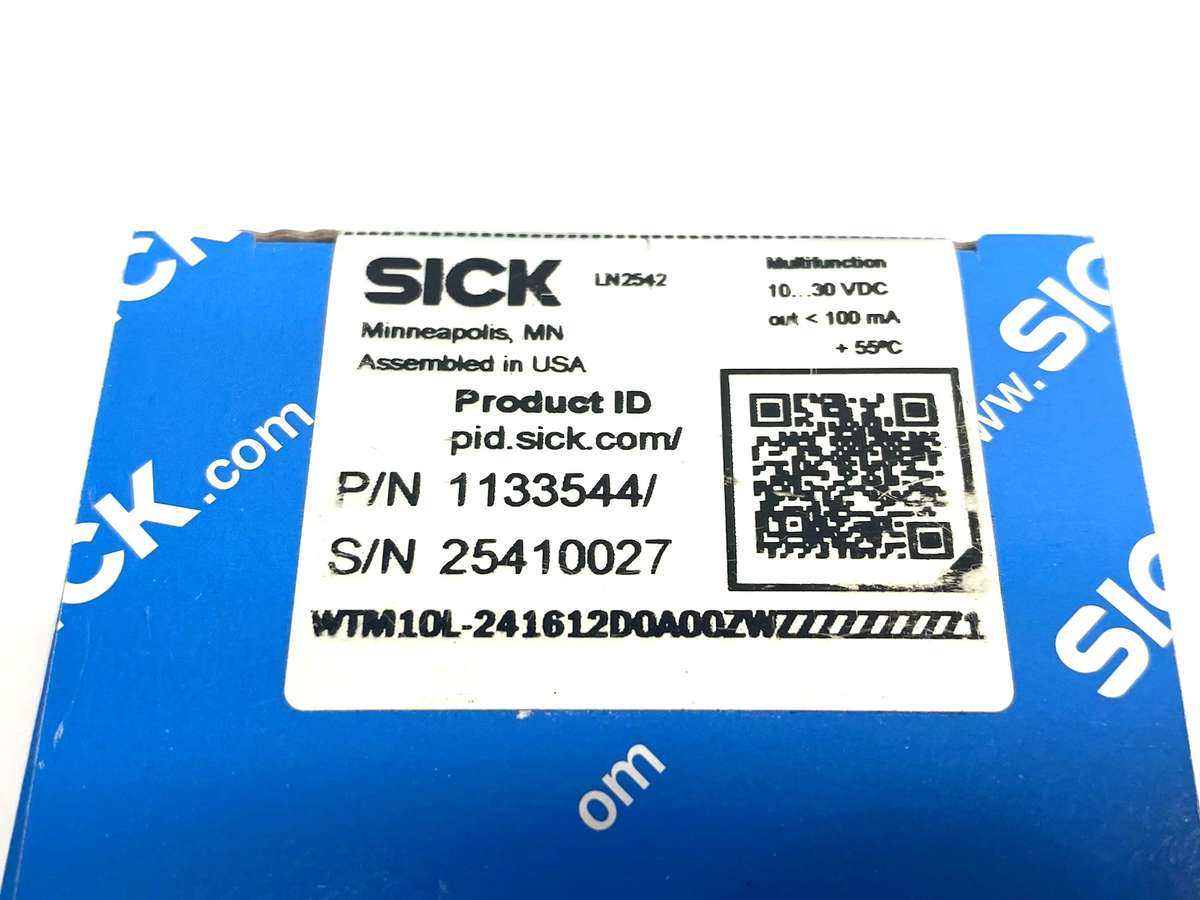 WTM10L-241612D0A00ZWZZZZZZZZZ1 | Sick 1133544 Photoelectric Proximity Sensor - New - Maverick Industrial Sales