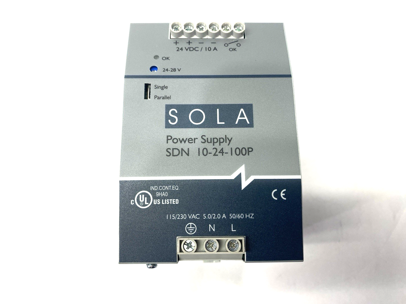 Emerson SDN 10-24-100P SOLA Power Supply 115/230VAC 5.0/2.0A 50/60Hz - Maverick Industrial Sales