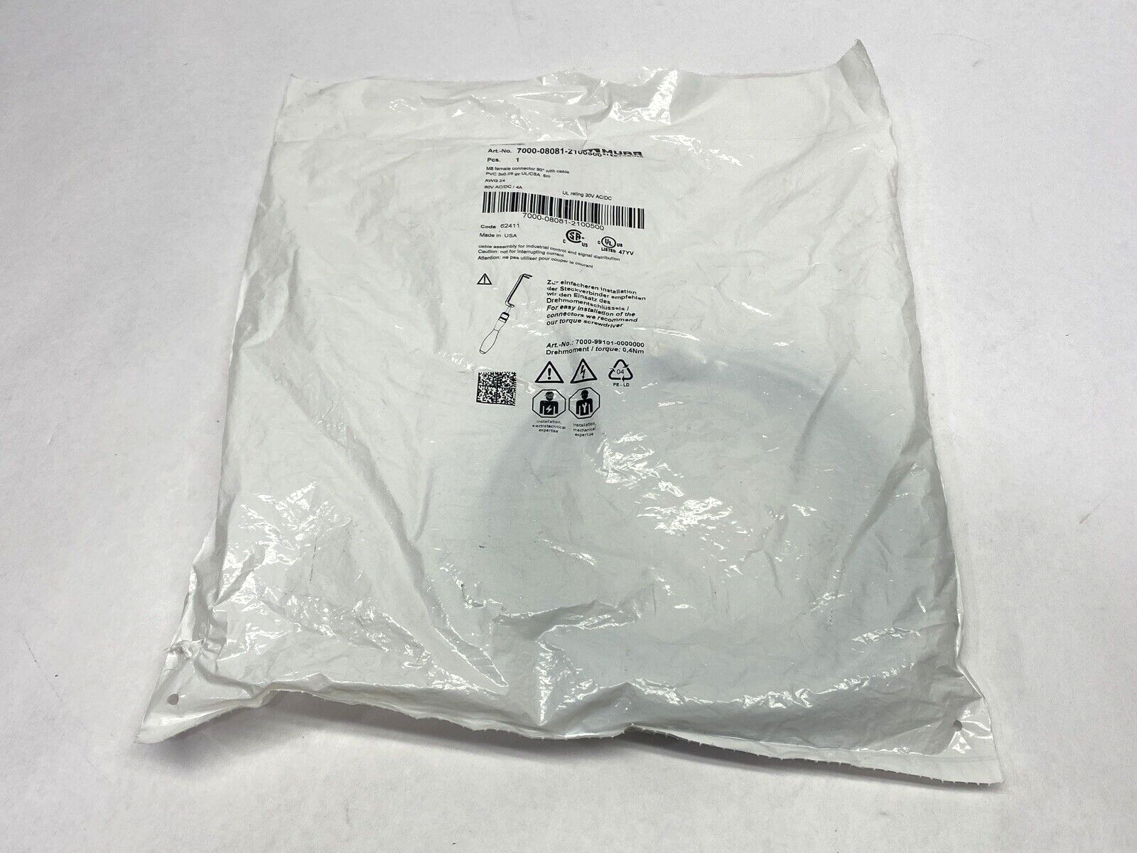 Murrelektronik 7000-08081-2100500 M8 Female Right Angle Connector Cordset - Maverick Industrial Sales