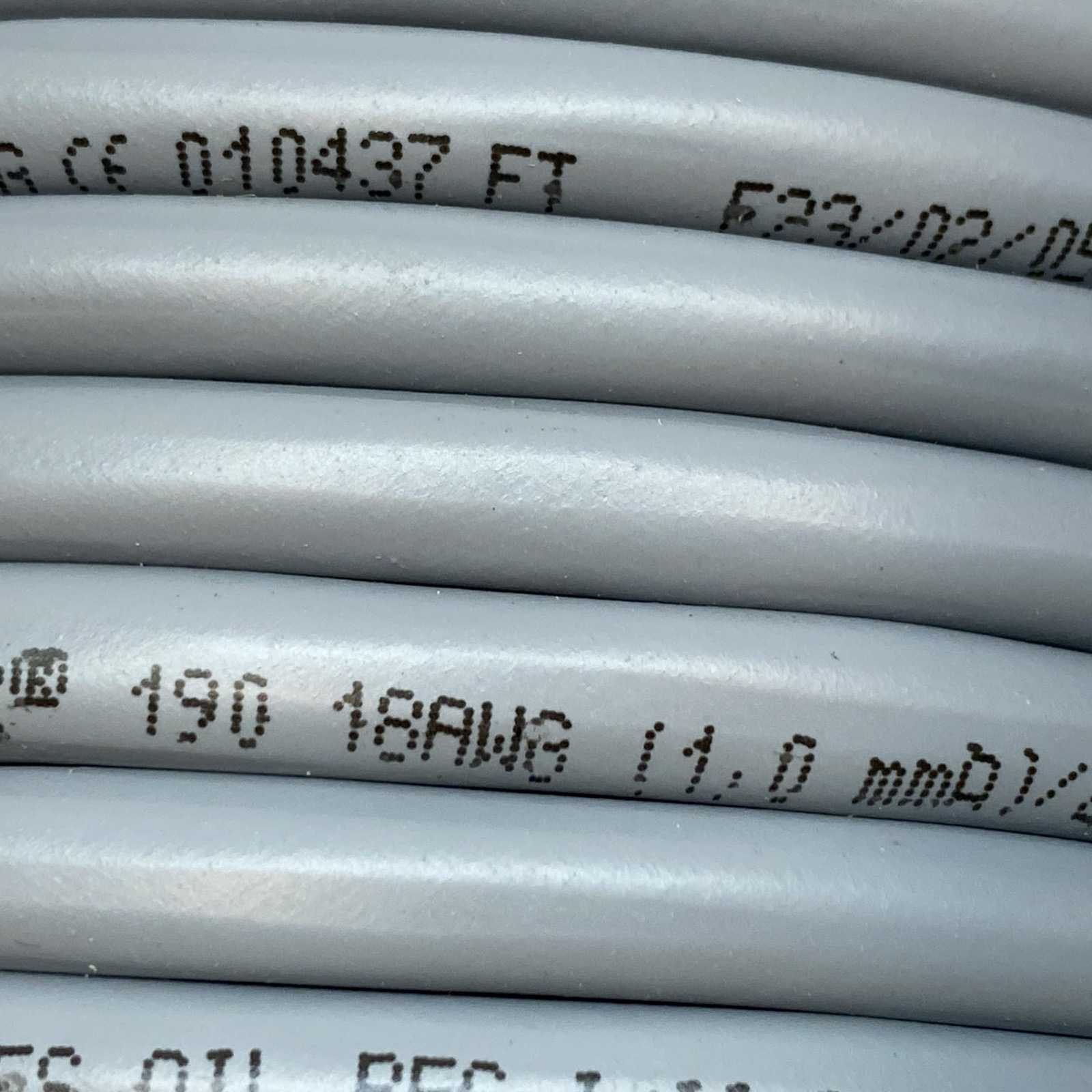 LAPP 601802 Cable OLFLEX 190 2X1 18/2C 58-FT 2C 18 AWG Gray - Maverick Industrial Sales
