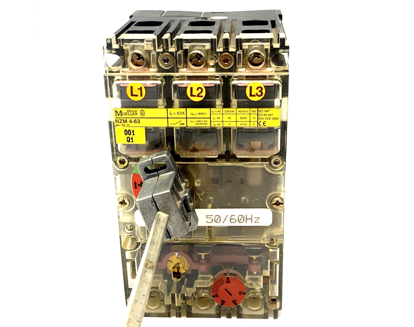 Moeller NZM 4-63 Circuit Breaker Trip Switch 63A 480V - Maverick Industrial Sales