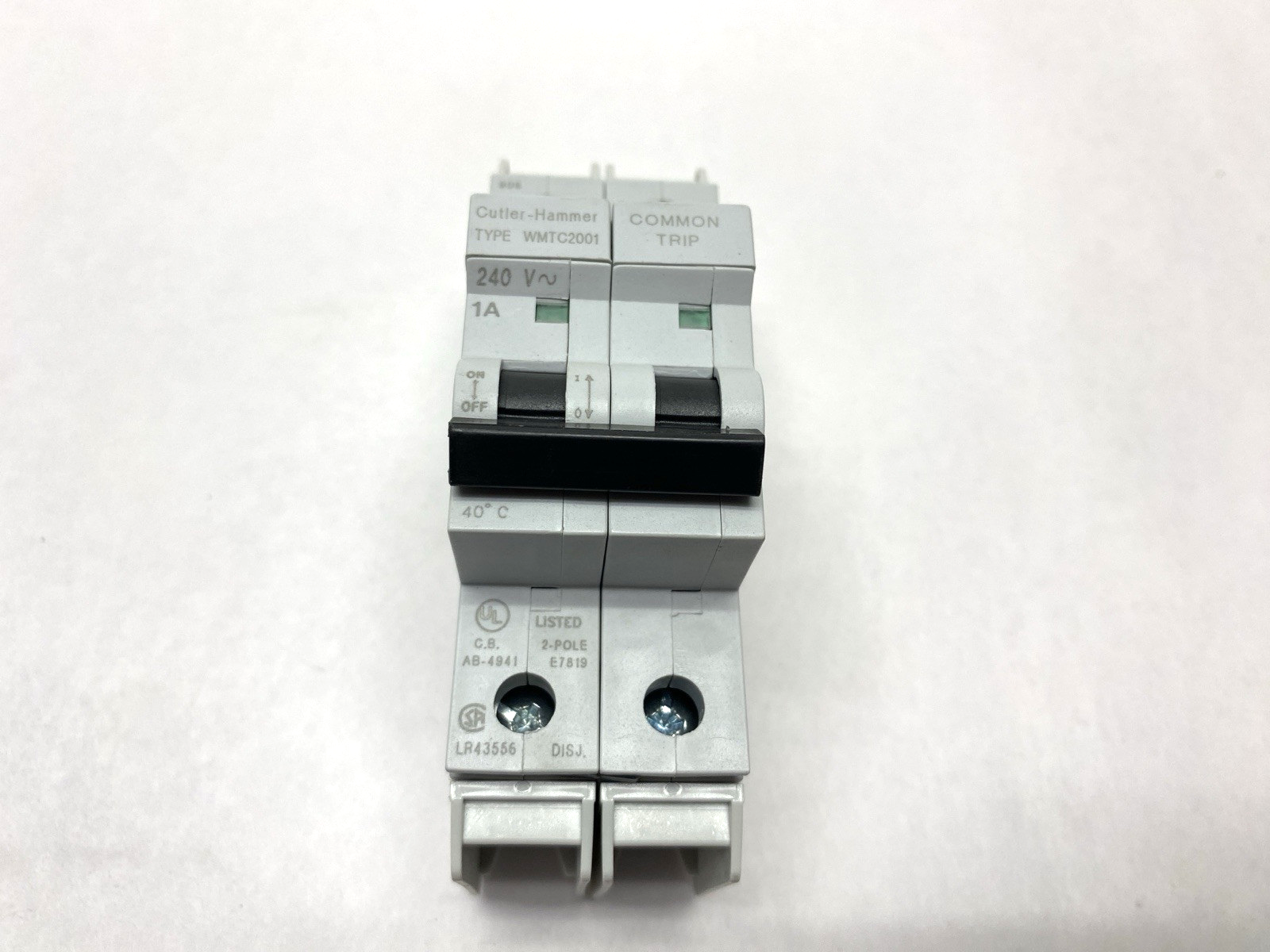 Cutler Hammer WMTC2001 240V Breaker, Din Rail Mount 1A - Maverick Industrial Sales