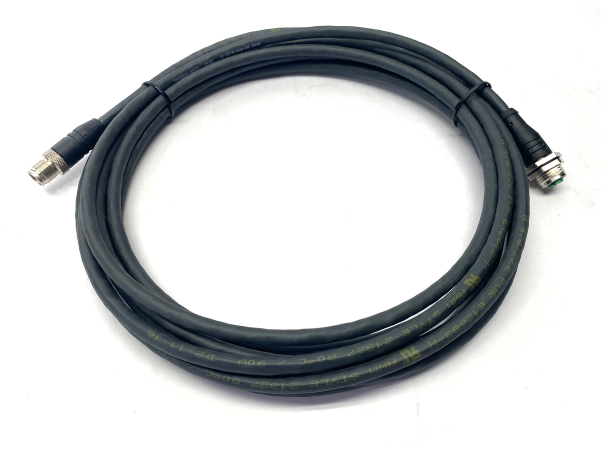 | Lumberg Automation RSTS 8X-RKHS 8X-478/5M Ethernet Cable M12 8-Pin M/F 5m - New – Open box - Maverick Industrial Sales