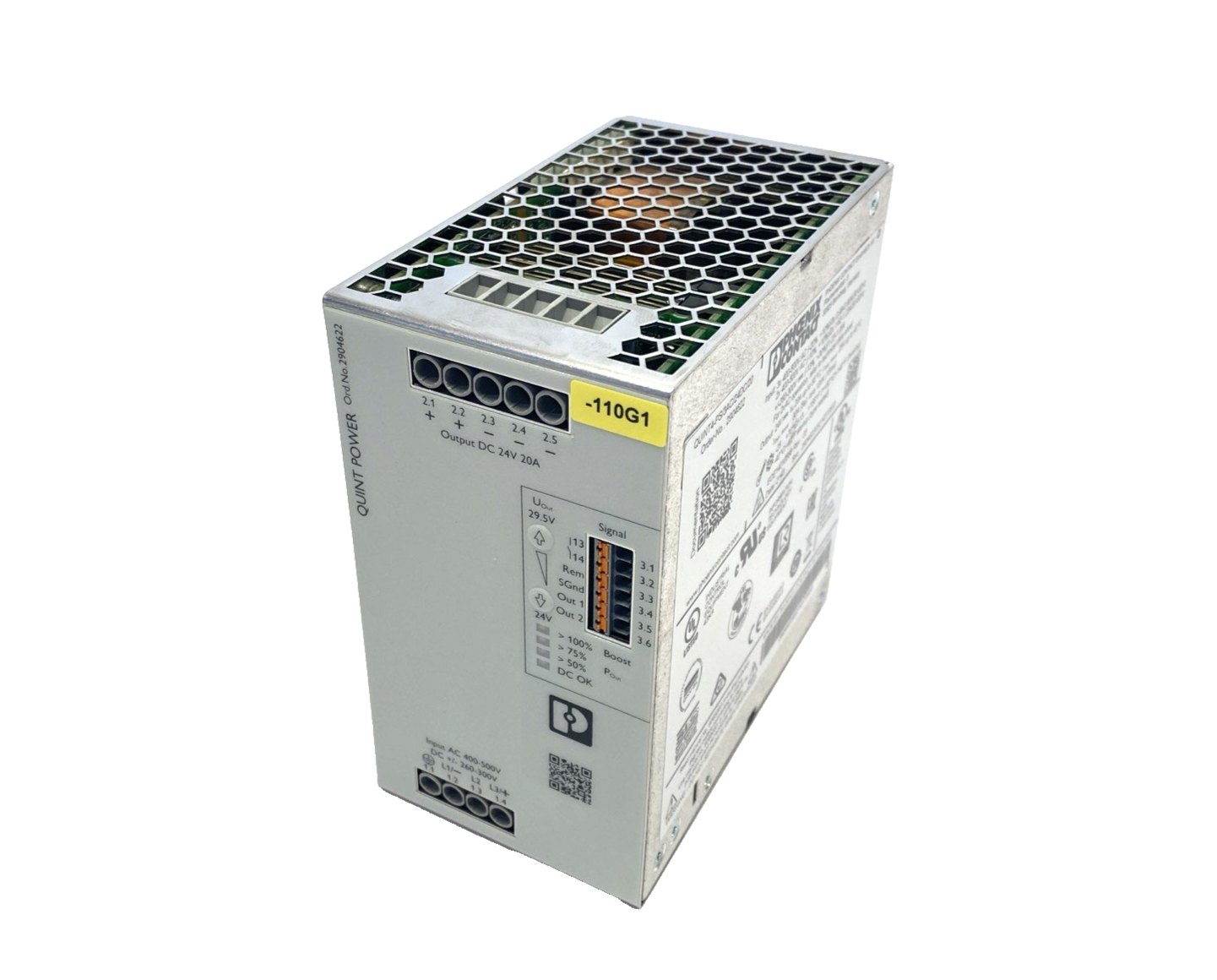 Phoenix Contact QUINT4-PS/3AC/24DC/20 Power Supply 2904622 - Maverick Industrial Sales