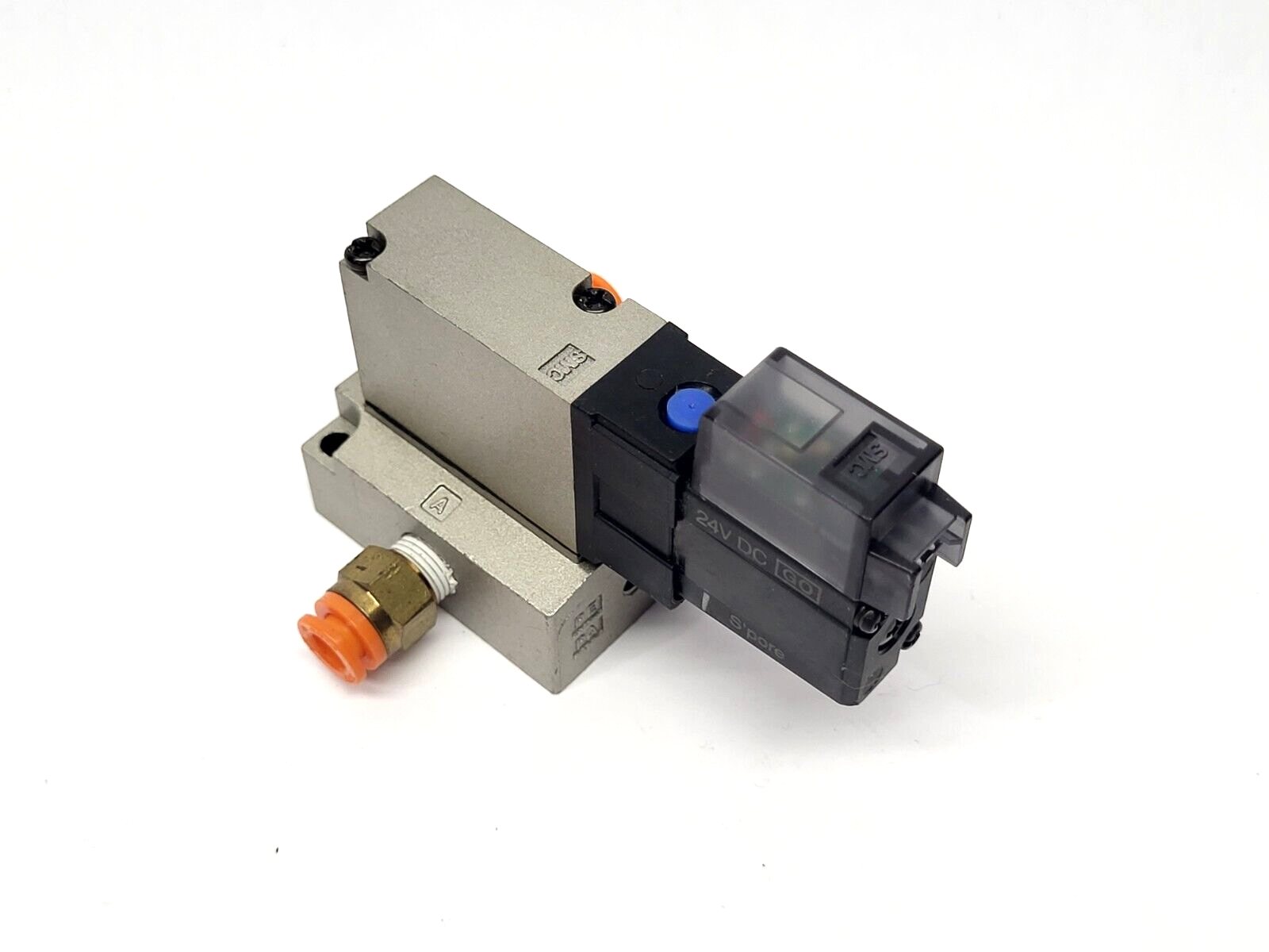 SMC VZ415 Solenoid Valve w/ 3-Port Manifold Base - Maverick Industrial Sales