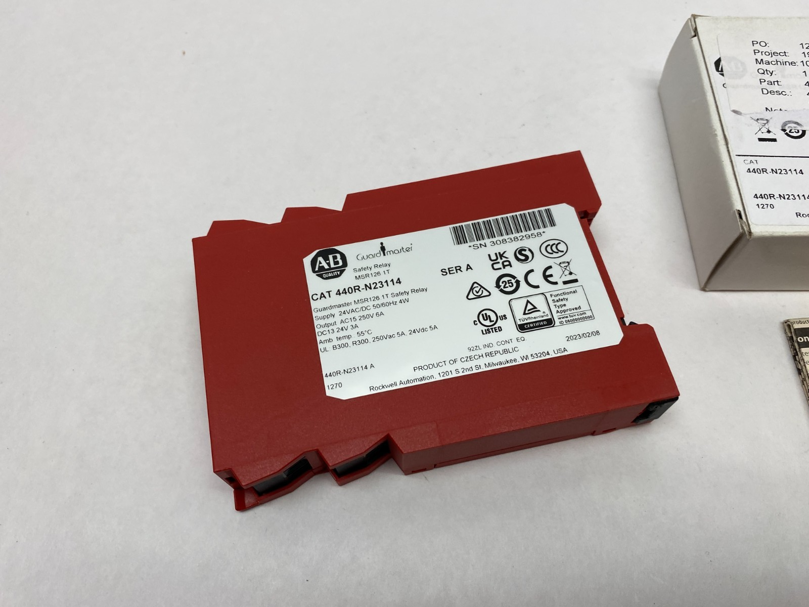 440R-N23114 | Allen Bradley Ser. A Guardmaster Safety Relay MSR126.1T Dual-Channel - New – Open box - Maverick Industrial Sales