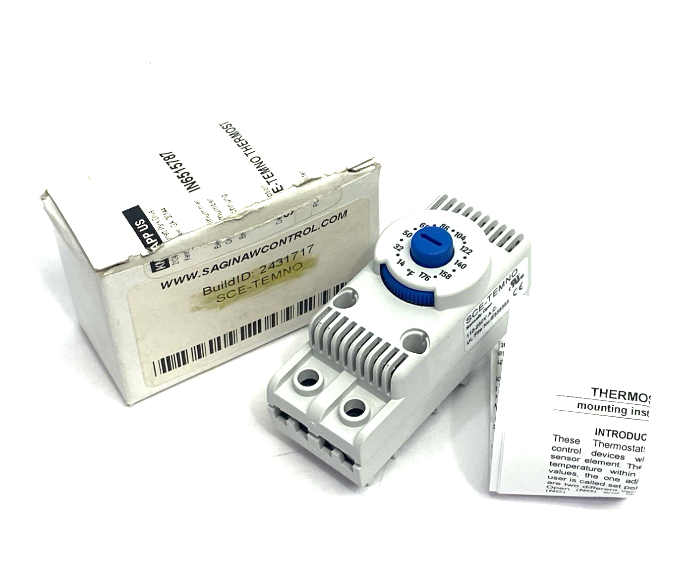 Saginaw Control & Engineering SCE-TEMNO Enclosure Thermostat, Normally Open - Maverick Industrial Sales