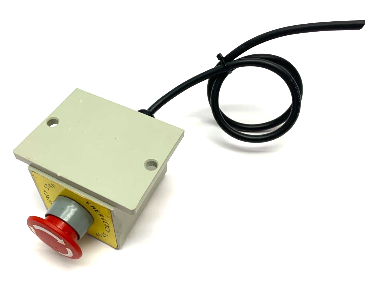 Emergency Stop Mushroom Head Push Button w/ Beige Enclosure - Maverick Industrial Sales