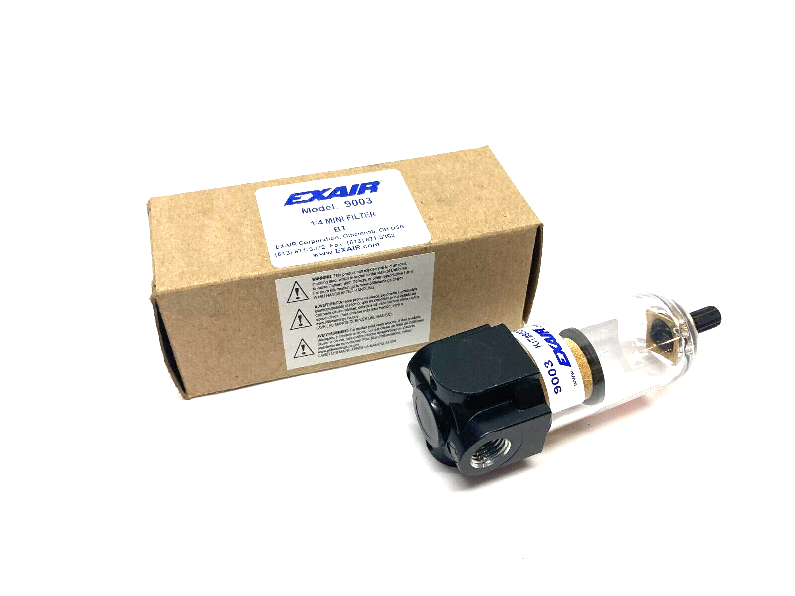Exair 9003 Mini Filter 1/4" Ports - Maverick Industrial Sales