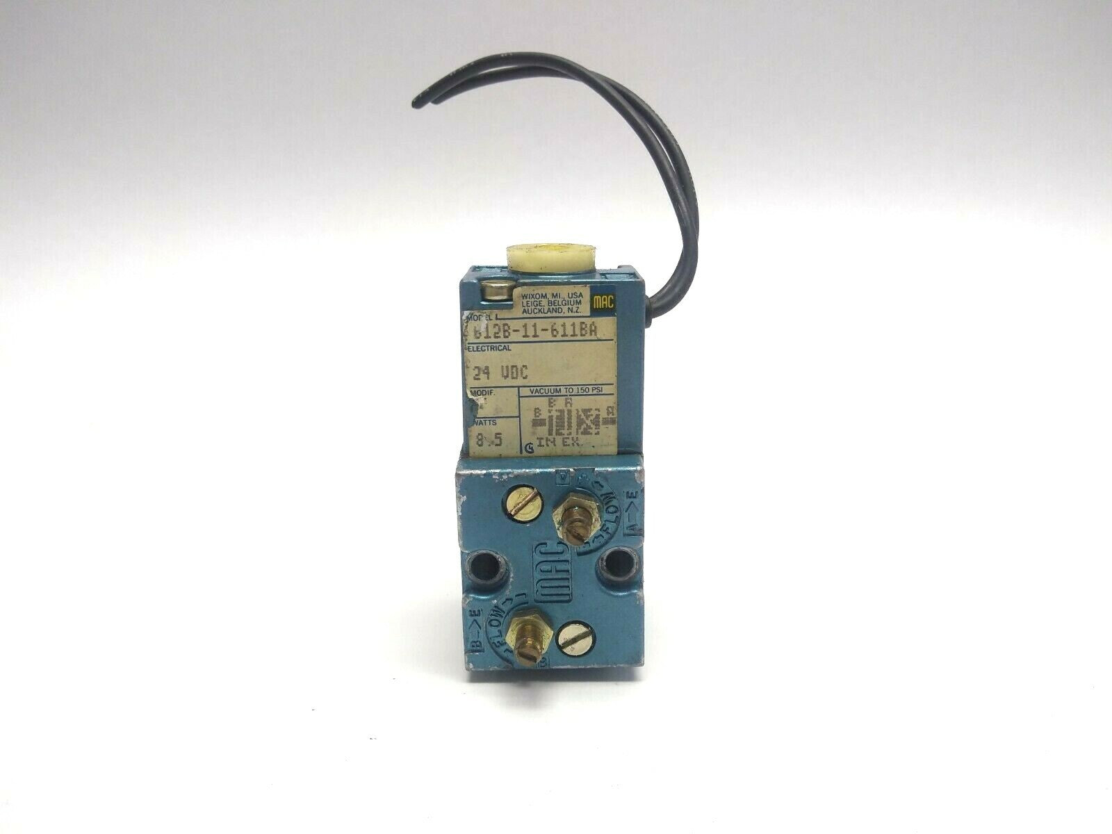 MAC Valves 612B-11-611BA Solenoid Valve 24VDC - Used - Maverick Industrial Sales