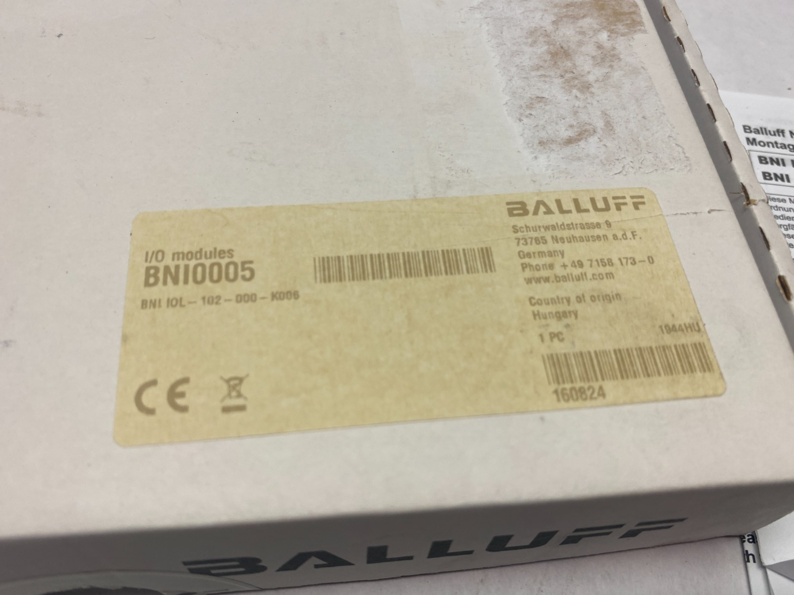 Balluff BNI0005 IO-Link Actuator/Sensor Hub BNI IOL-102-000-K006 - Maverick Industrial Sales