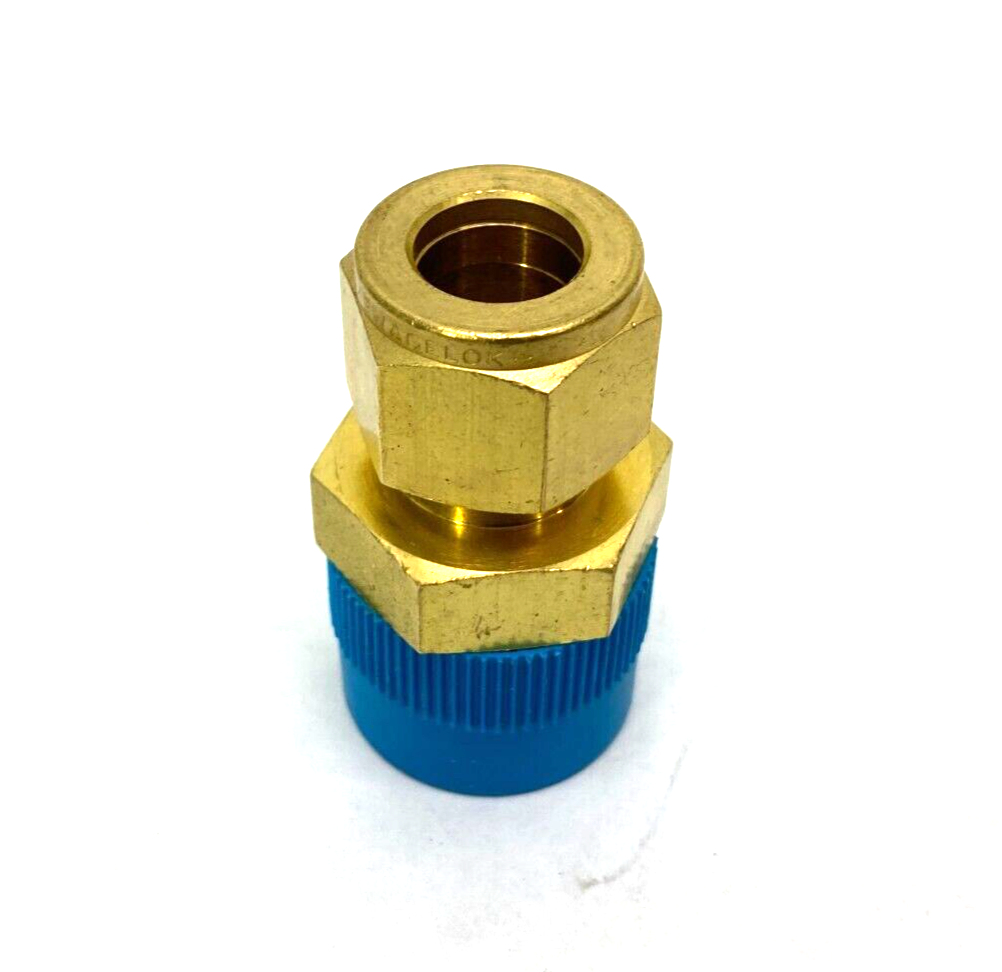 Swagelok B-810-1-12 Brass Straight Compression Fitting 1/2" OD 3/4" NPT Thread - Maverick Industrial Sales
