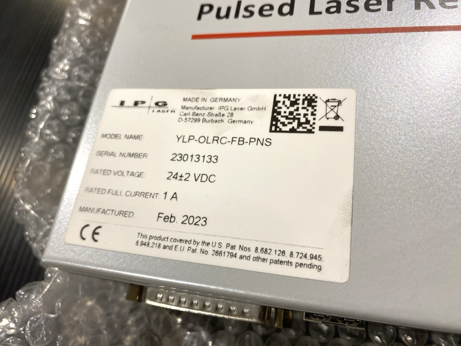 IPG Photonics YLPN-1-30x240-300-R YTTRBIUM Pulsed Fiber Laser 230V 5.5A Feb 2023 - Maverick Industrial Sales