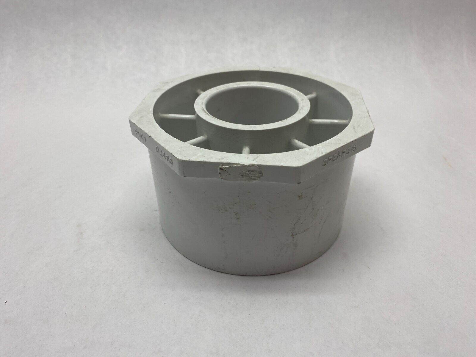 Spears 437-486 Flush Style Reducer Bushing SCH40 5" x 2" PVC White - Maverick Industrial Sales