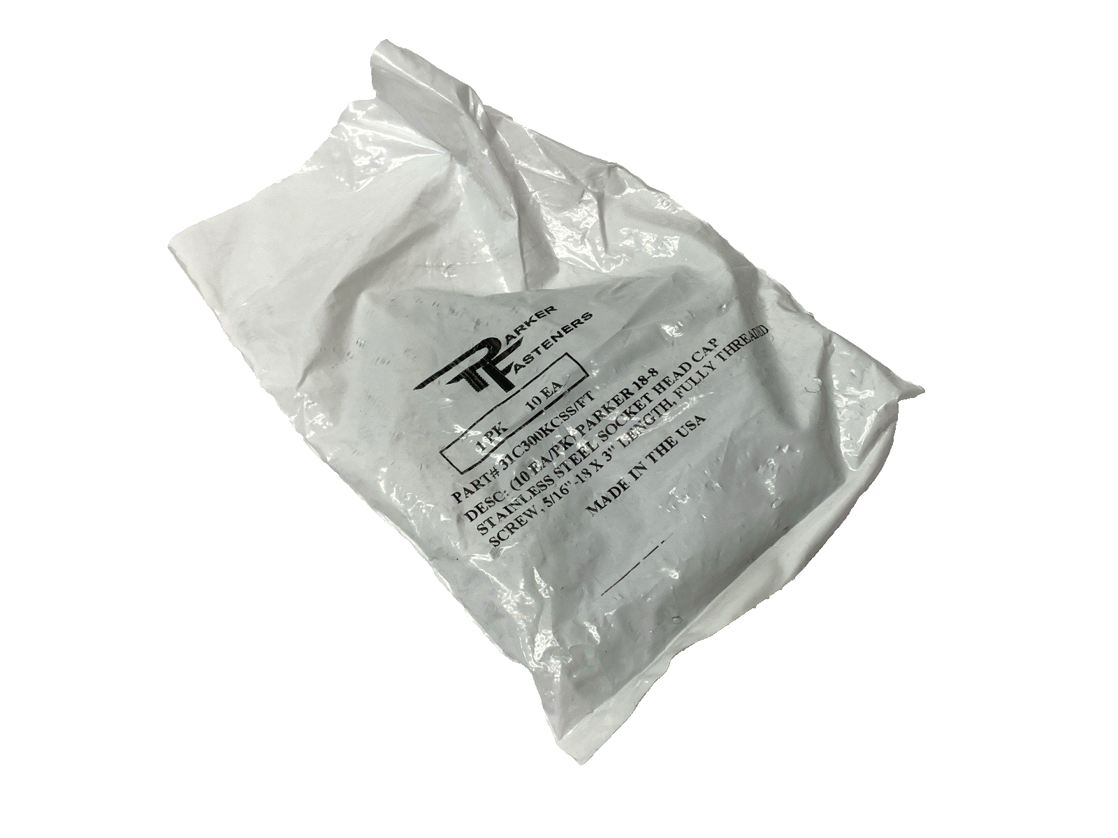 31C300KCSS/FT | Parker Fasteners Socket Cap Screw 5/16"-18 X 3" Length PKG OF 10 - New – Open box - Maverick Industrial Sales