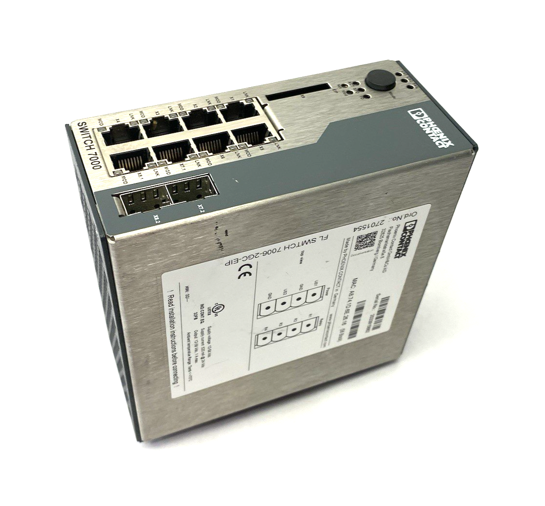 Phoenix Contact FL SWITCH 7006-2GC-EIP Managed Ethernet Switch 2701554 - Maverick Industrial Sales
