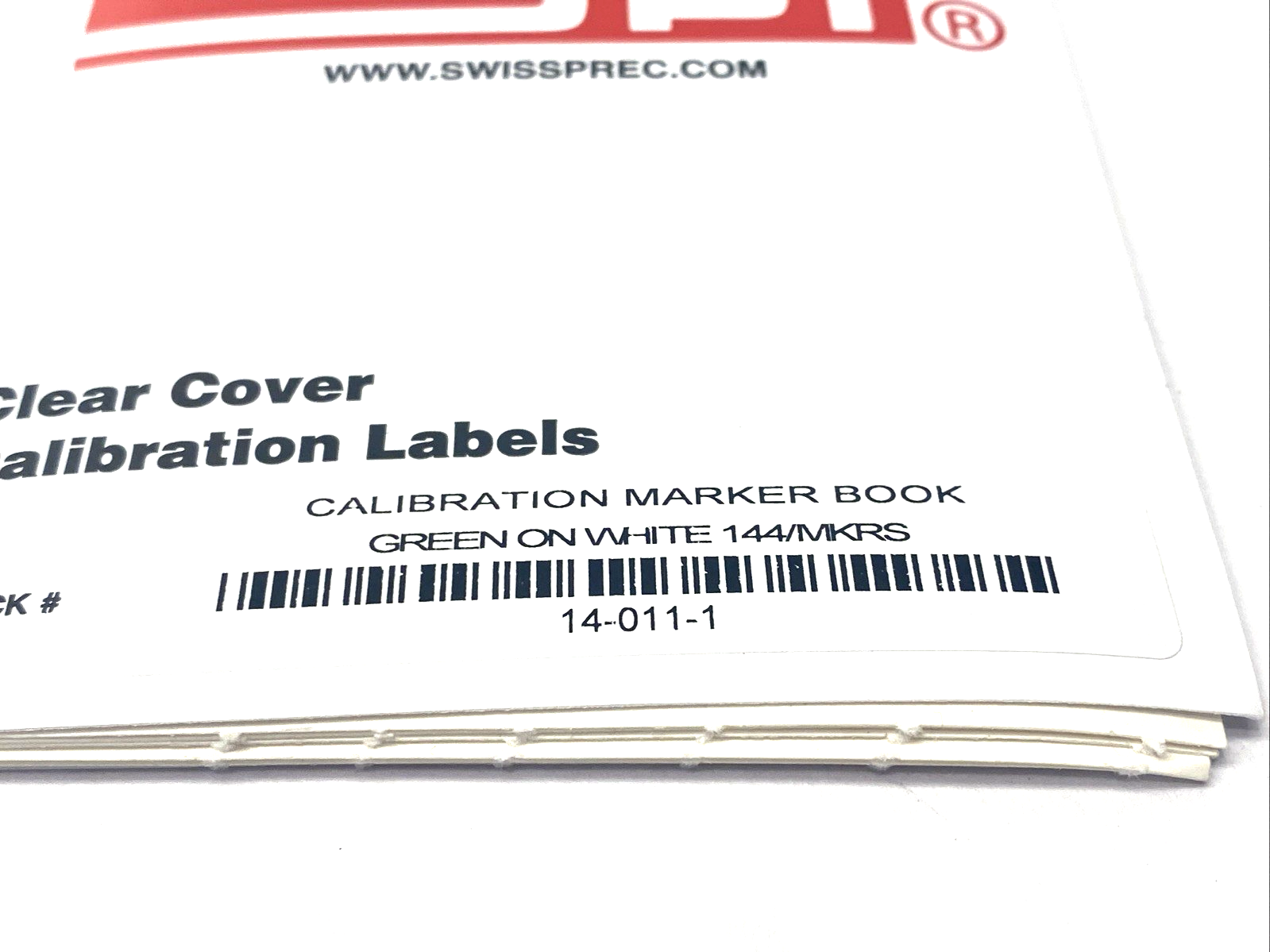 SPI 14-011-1 Clear Cover Calibration Labels Green/White 1-3/4"x5/8" BOOK OF 144 - Maverick Industrial Sales