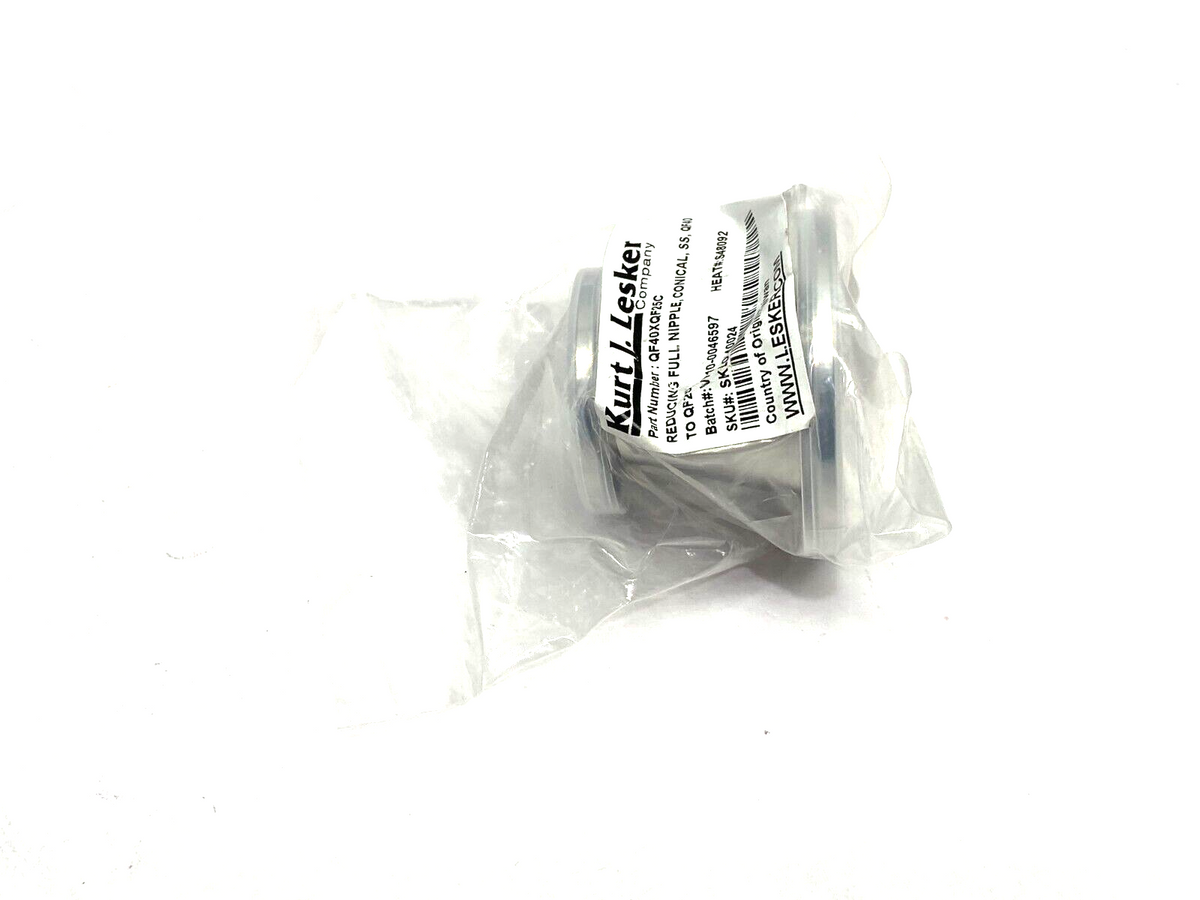 Kurt J. Lesker QF40XQF25C Conical Reducing Full Nipple Stainless Steel QF40 - Maverick Industrial Sales