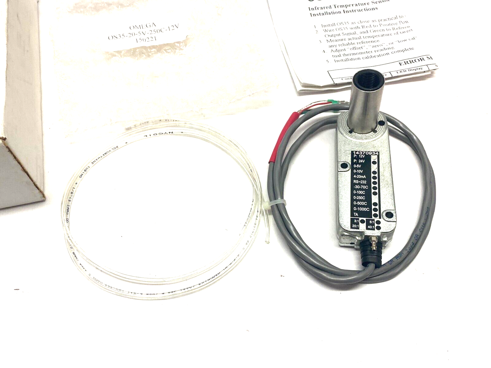 Omega OS35-20-5V-250C-12V Rugged Infrared Temperature Sensor - Maverick Industrial Sales