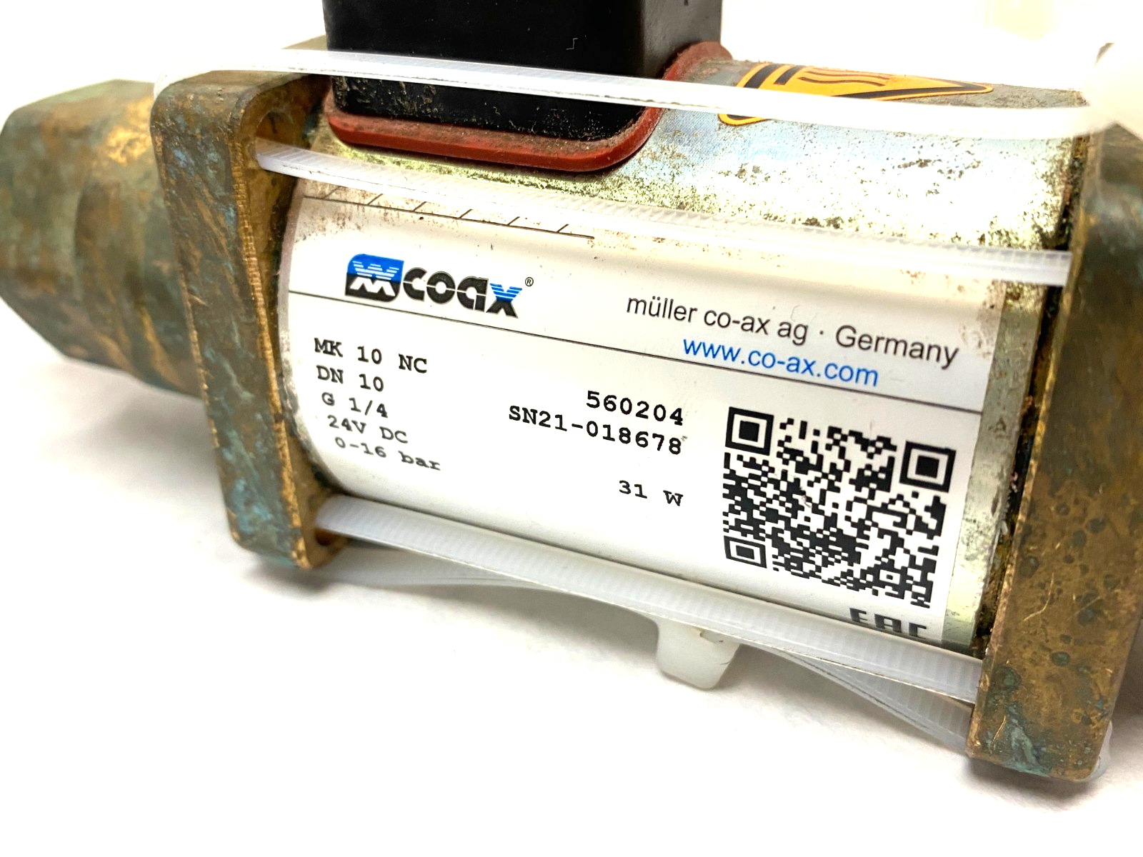 560204 | Coax Direct Acting Coaxial Valve 2/2-Way MISSING TIE RODS - Used - Maverick Industrial Sales