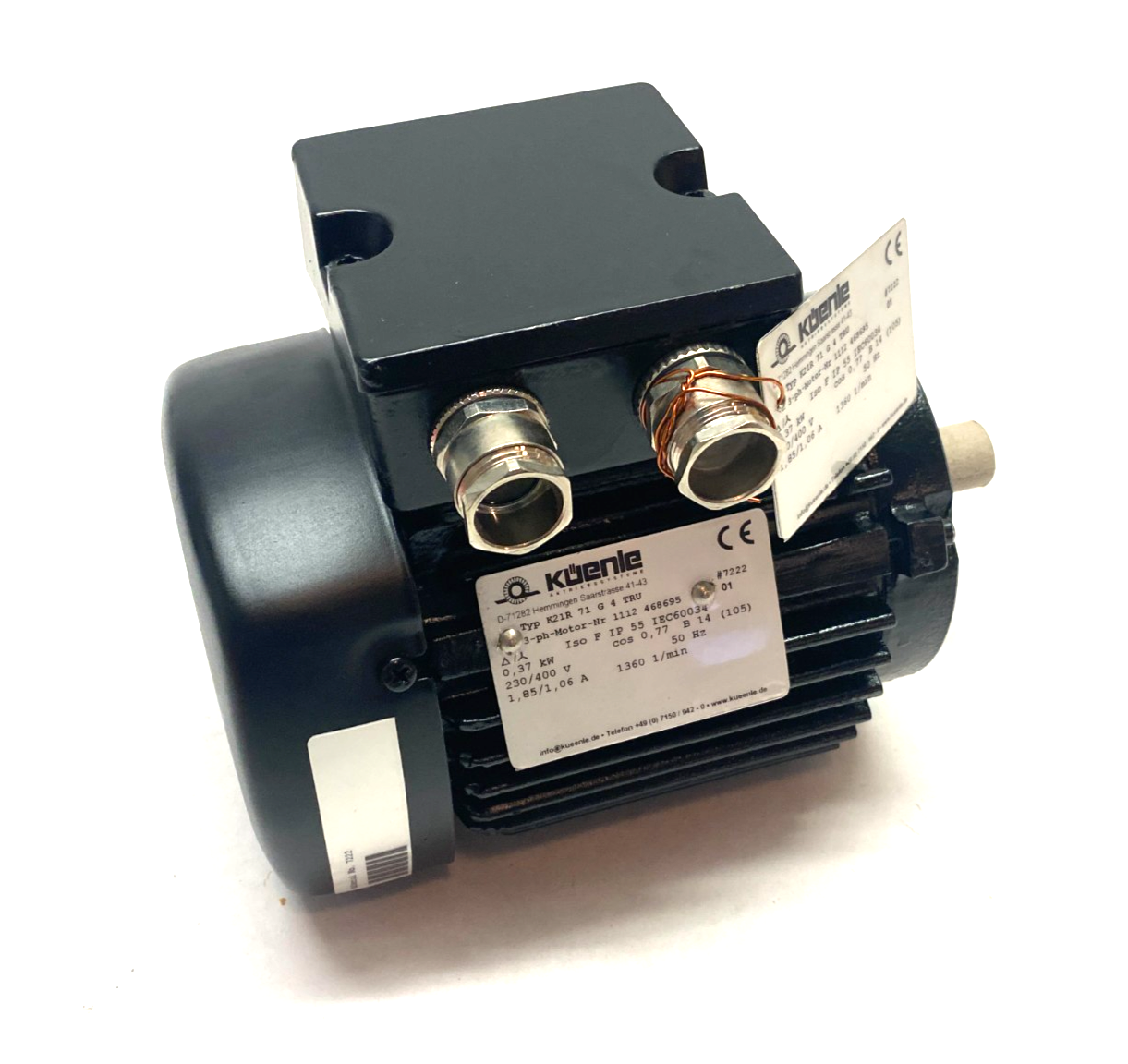 Kuenle K21R 71 G 4 TRU 3-Phase Motor 1360rpm 230/400V 1112 468695 - Maverick Industrial Sales