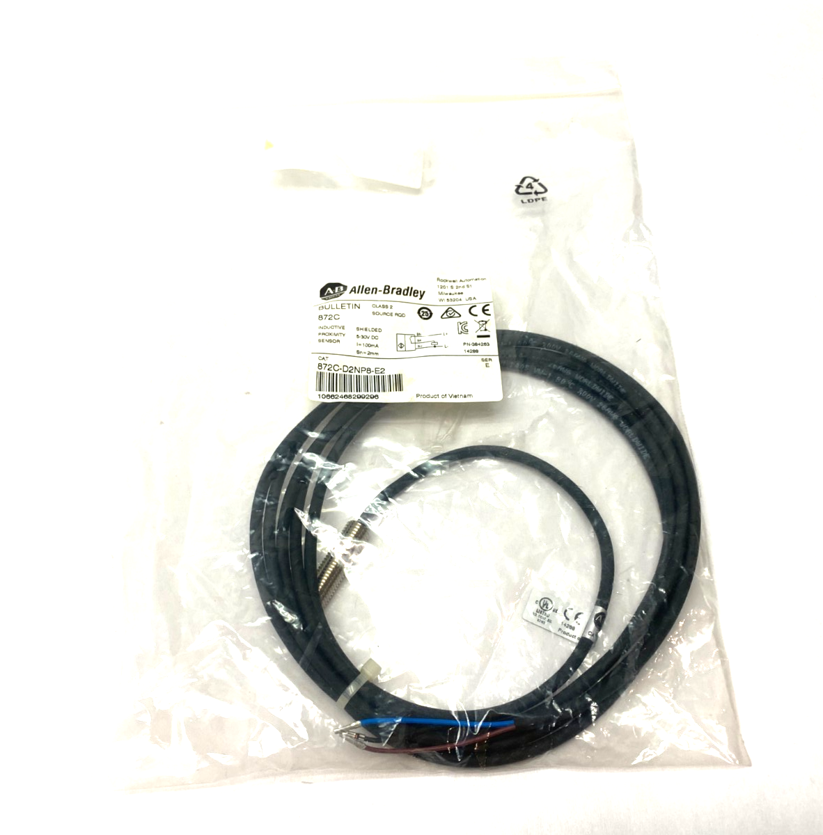 Allen Bradley 872C-D2NP8-E2 Ser. E Inductive Proximity Sensor NO LOCKNUTS - Maverick Industrial Sales