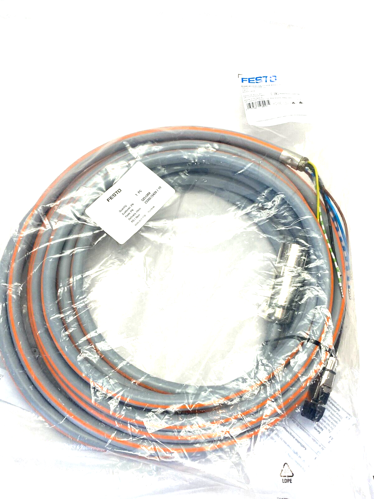Festo NEBM-M23G15-EH-10-Q9N-R3LEG14 Motor Extension Cable 10m Length 5251384 - Maverick Industrial Sales