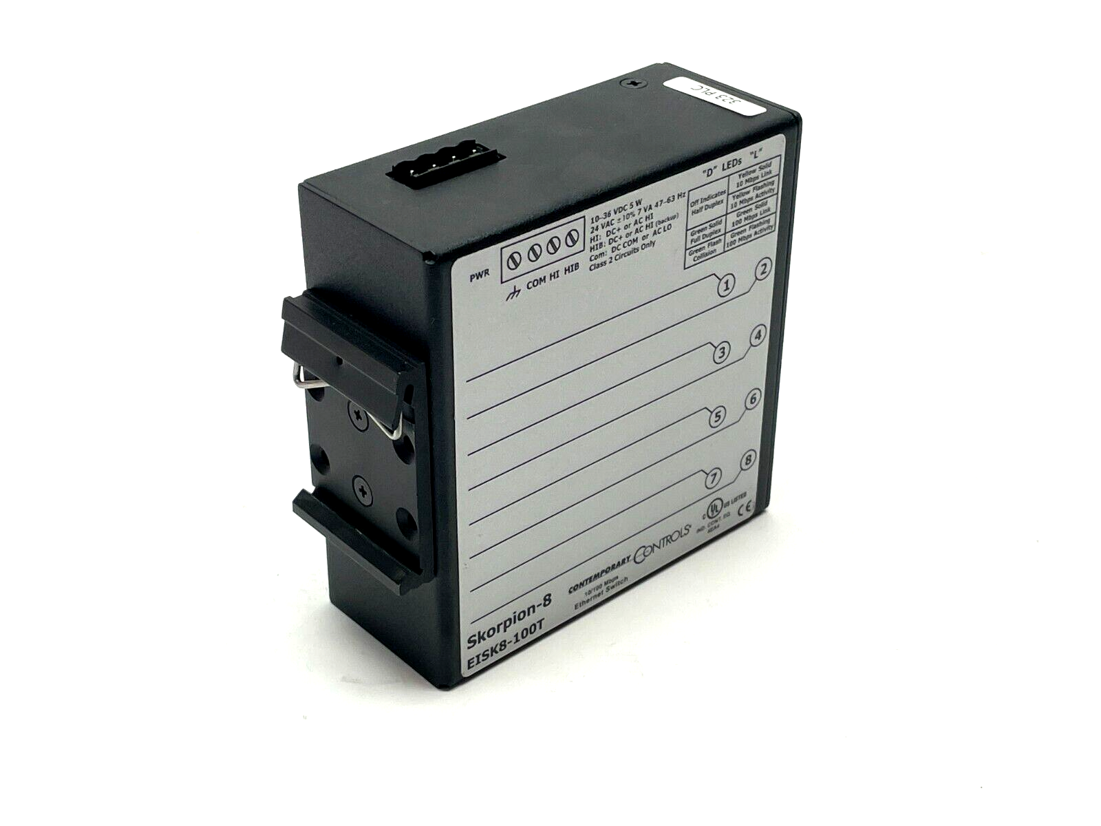 Contemporary Controls CTRLink EISK8-100T Ethernet Switch 8-Port 10/100Mbps - Maverick Industrial Sales