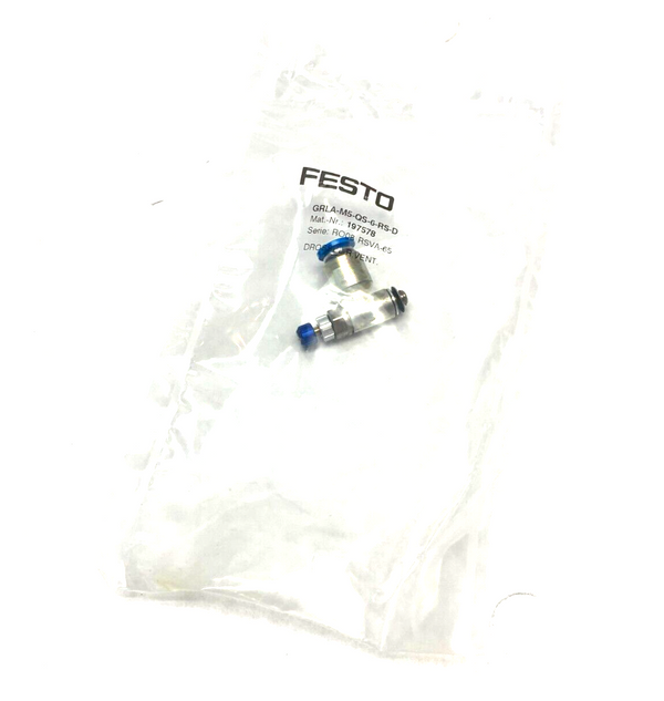 Festo GRLA-M5-QS-6-RS-D One-Way Flow Control Valve 197578 - Maverick Industrial Sales