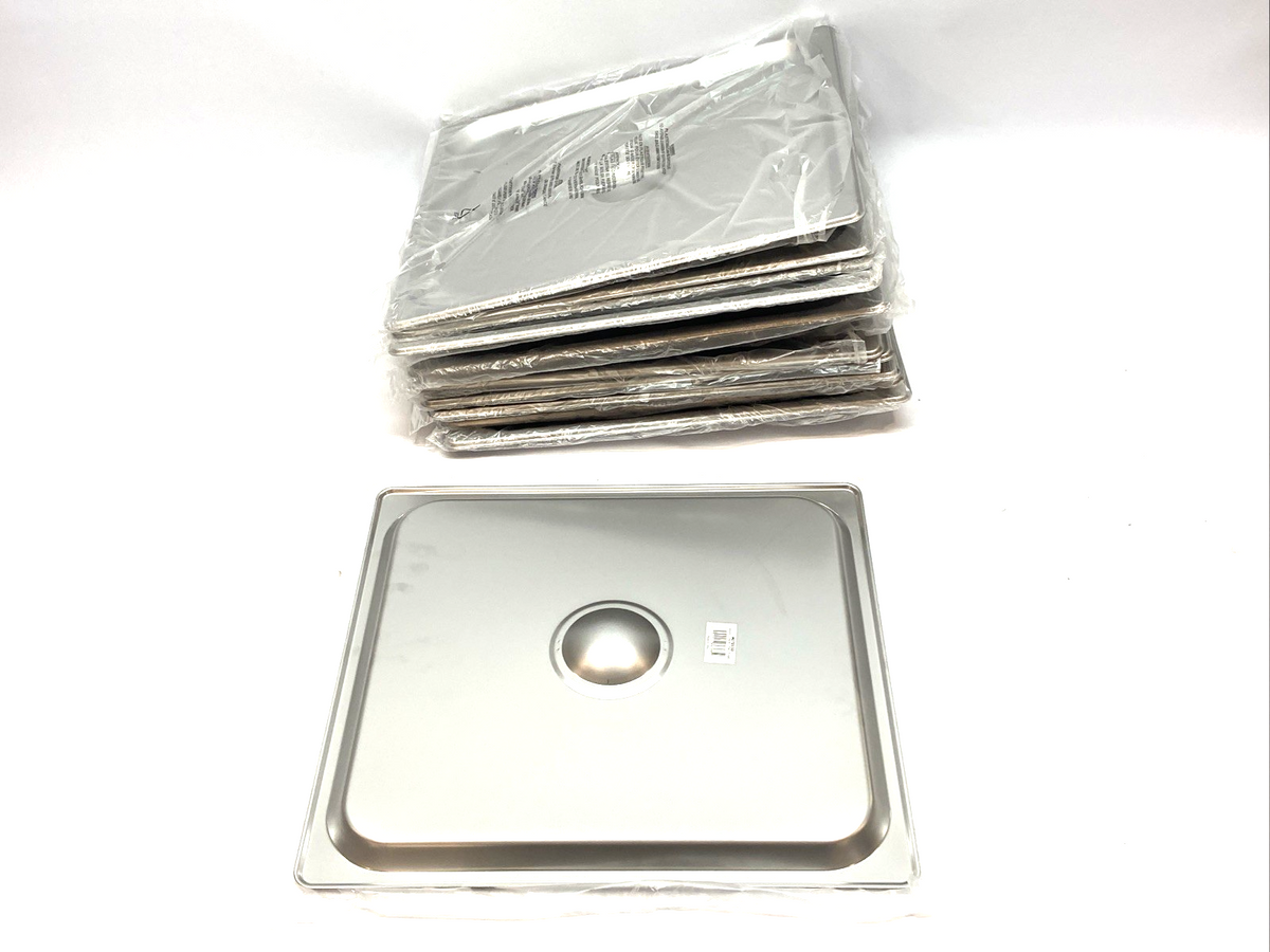 Choice 4070150 Steam Table Hotel Pan Cover 2/3 Size Stainless Steel LOT OF 12 - Maverick Industrial Sales