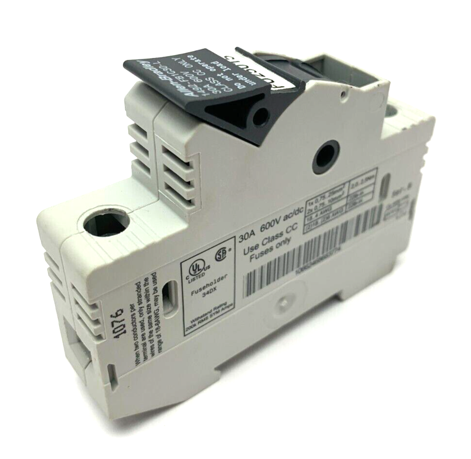 Allen Bradley 1492-FB1C30-L Ser. B Fuse Holder Class CC 30A 1P 110-600V - Maverick Industrial Sales