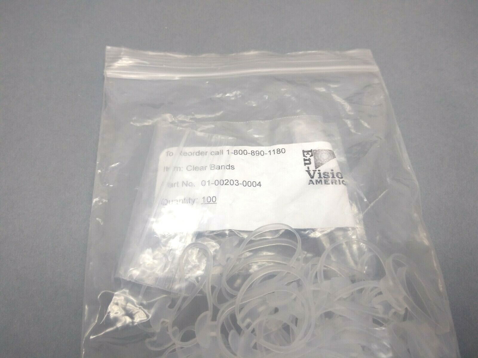 EN Vision America 01-00203-0004 Clear Bands 3.8 OZ Pack 50+ bands - Maverick Industrial Sales