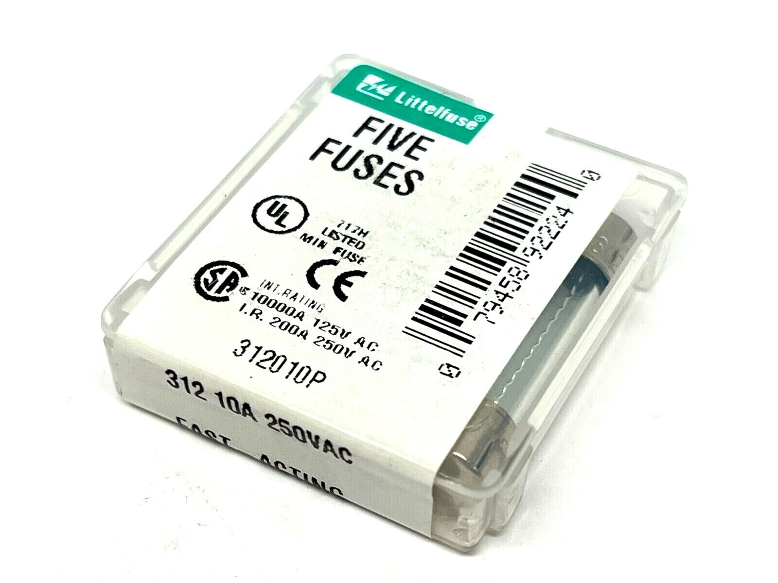 Littlefuse 312010.VXP Fast Acting Fuse 8A 250V 5 PACK - Maverick Industrial Sales