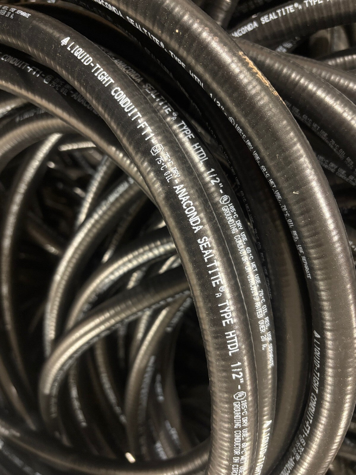 Anaconda 1/2" Sealtite Liquid-Tight Conduit Flexible Type HTDL, LOT OF 1500 FEET - Maverick Industrial Sales