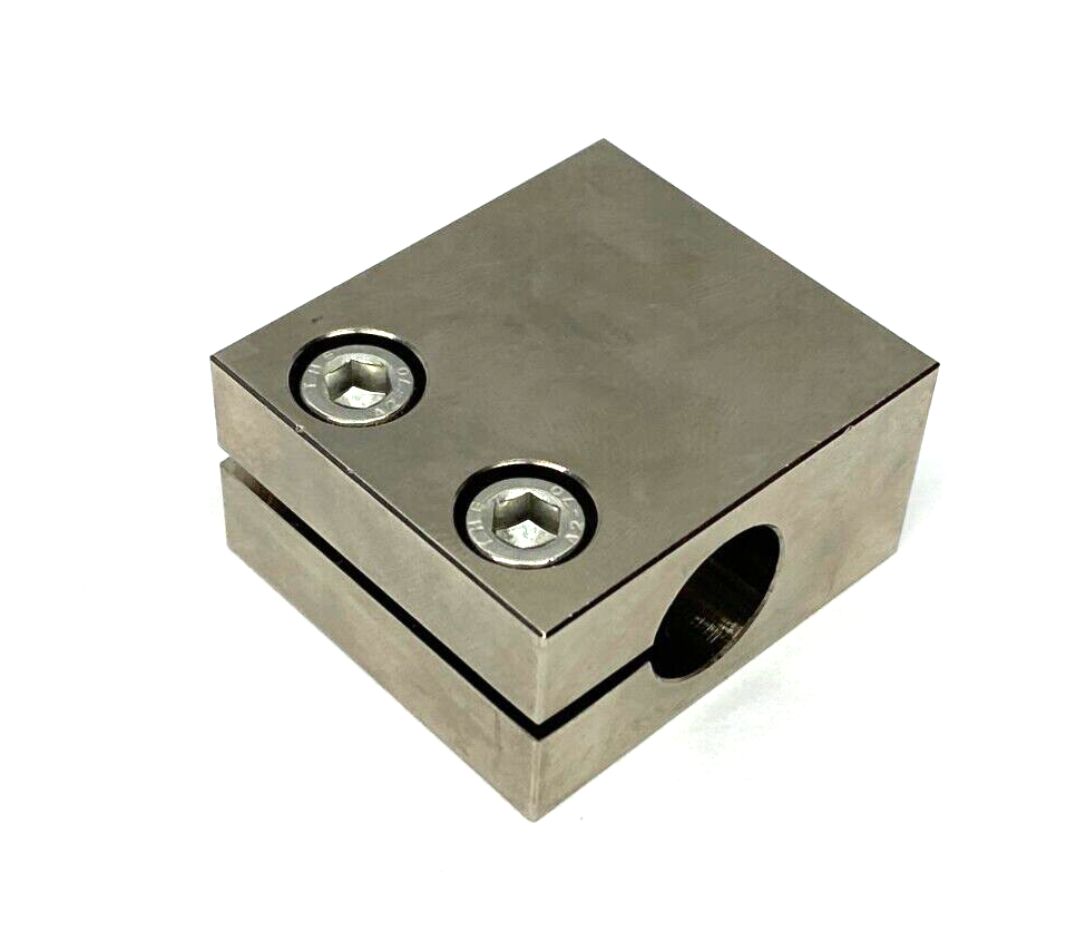MiSUMi CLHNM15 Square Block Clamp, Side Mount, for 15mm Round Shaft - Maverick Industrial Sales