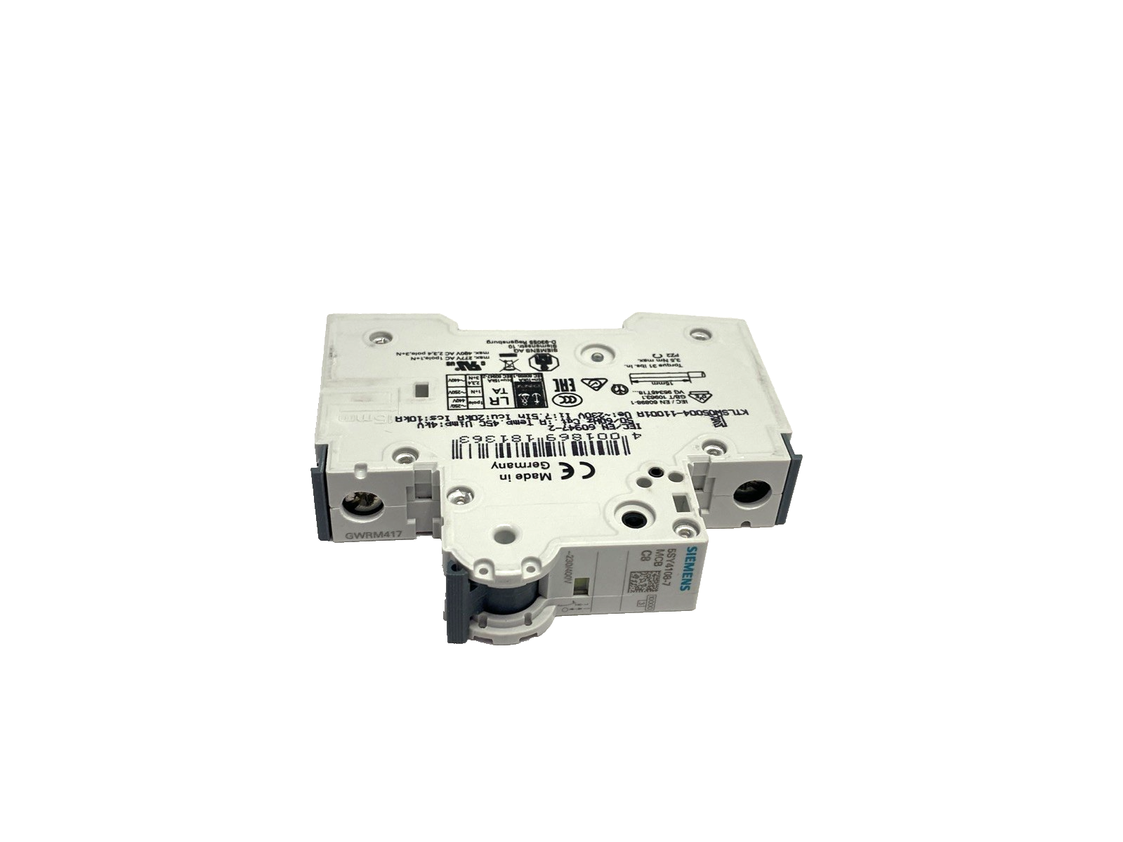 Siemens 5SY4108-7 Miniature Circuit Breaker 230/400V 10kA, 1-Pole, C-Trip, 8A - Maverick Industrial Sales